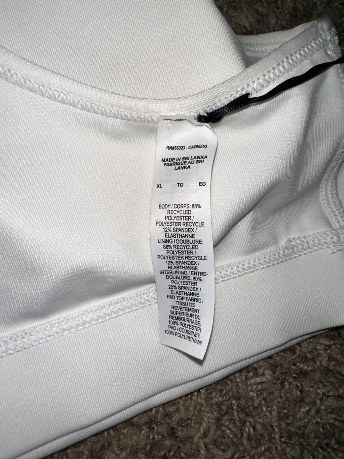 Nike Nike Womens Victory Shape Medium Support White Sports Bra Size ONE SIZE - 6 Thumbnail