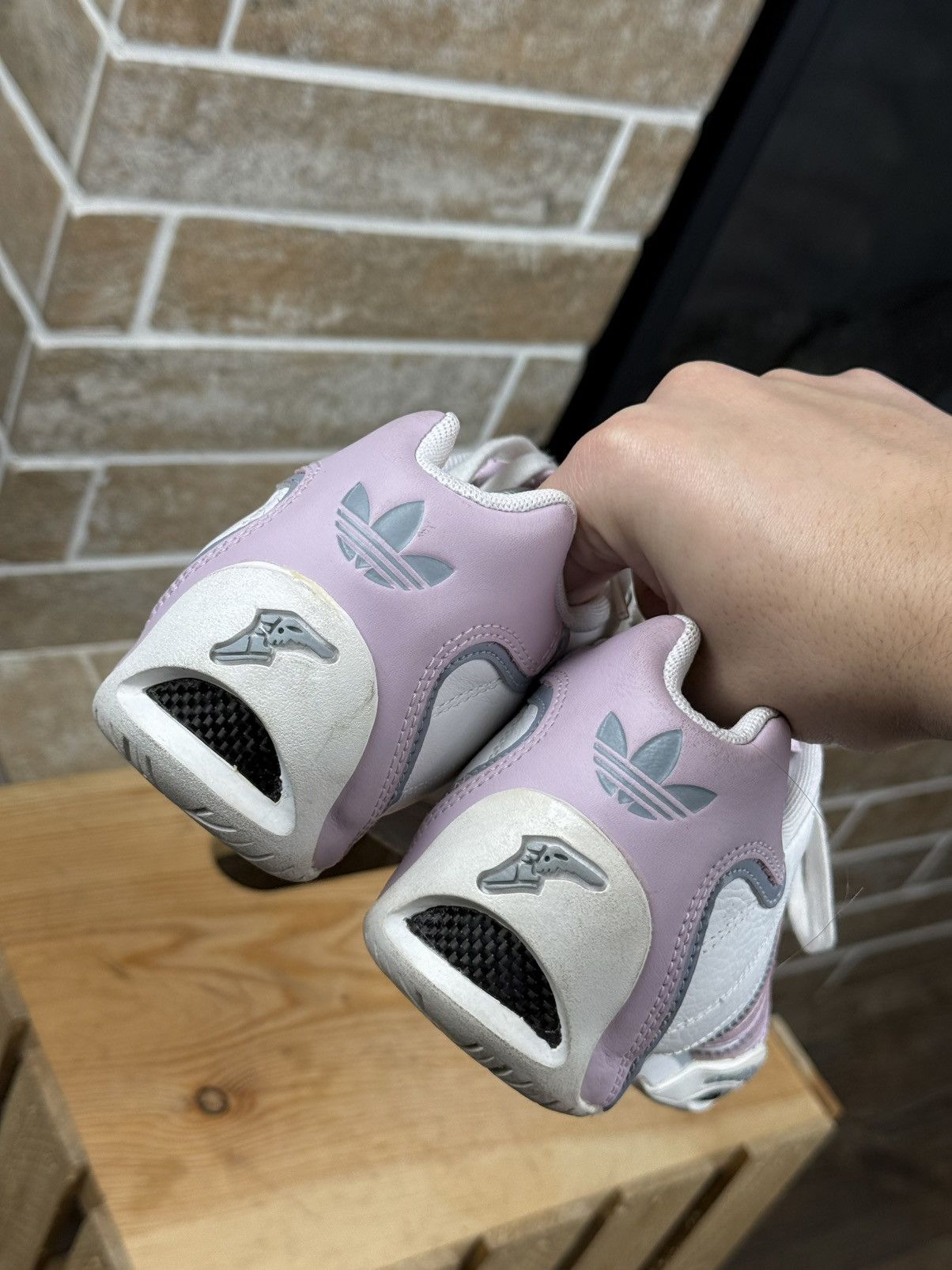 Adidas Adidas Goodyear Vintage Leather Y2K White /Pink Shoes Size US 8 / IT 38 - 9 Thumbnail