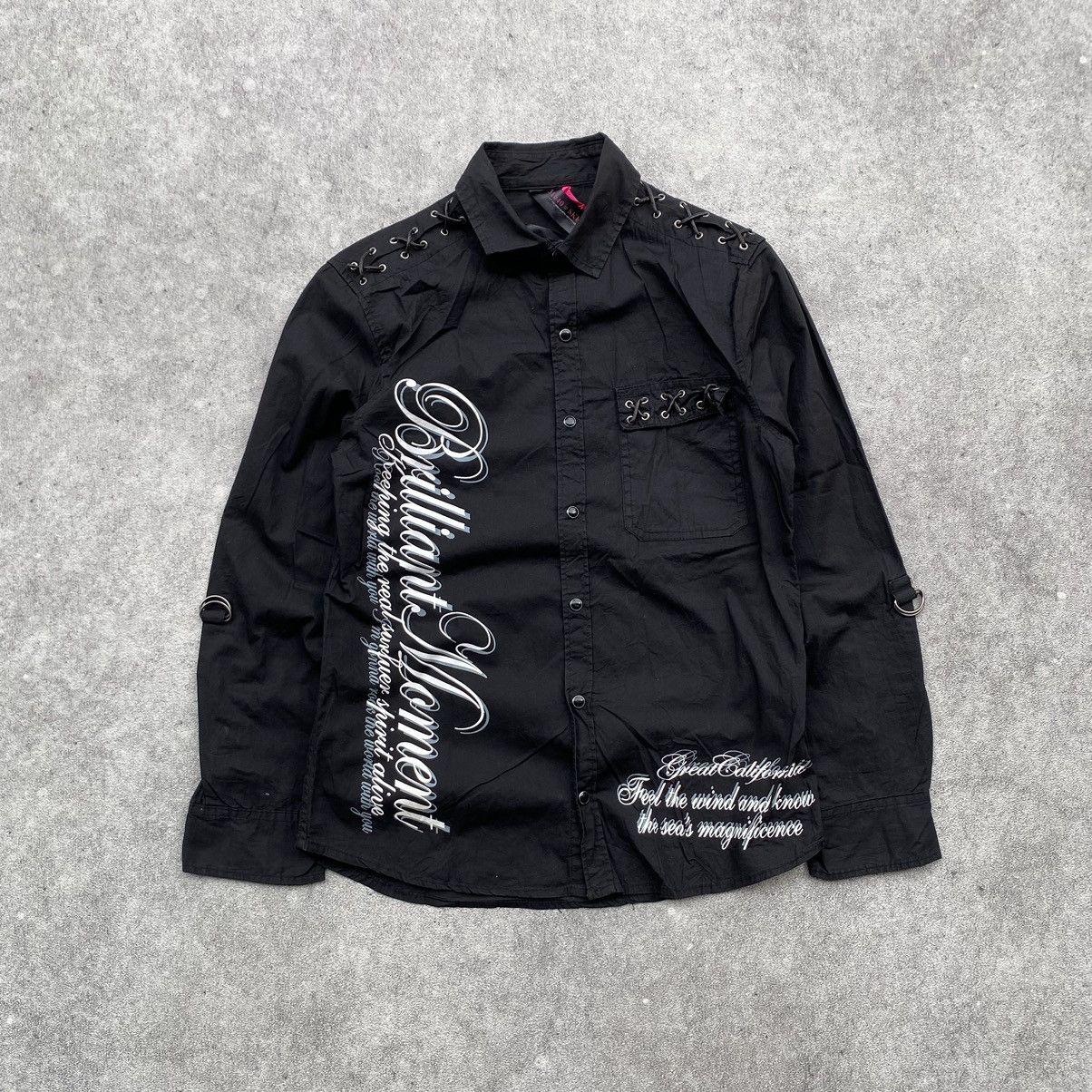 トップス Peace Now Big Bat Collar Shirts D3vilMayCryy | BPN Black Peace Now White Bat Collar Shirt