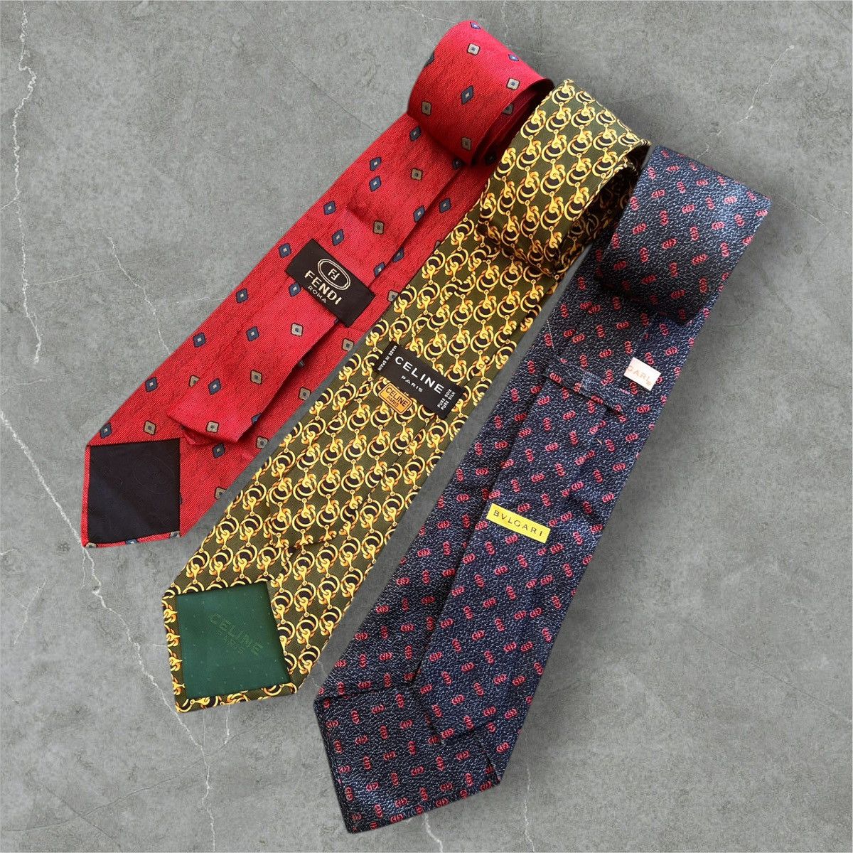 Lot of 3 LUXURY DESIGNERS Silk Neckties
