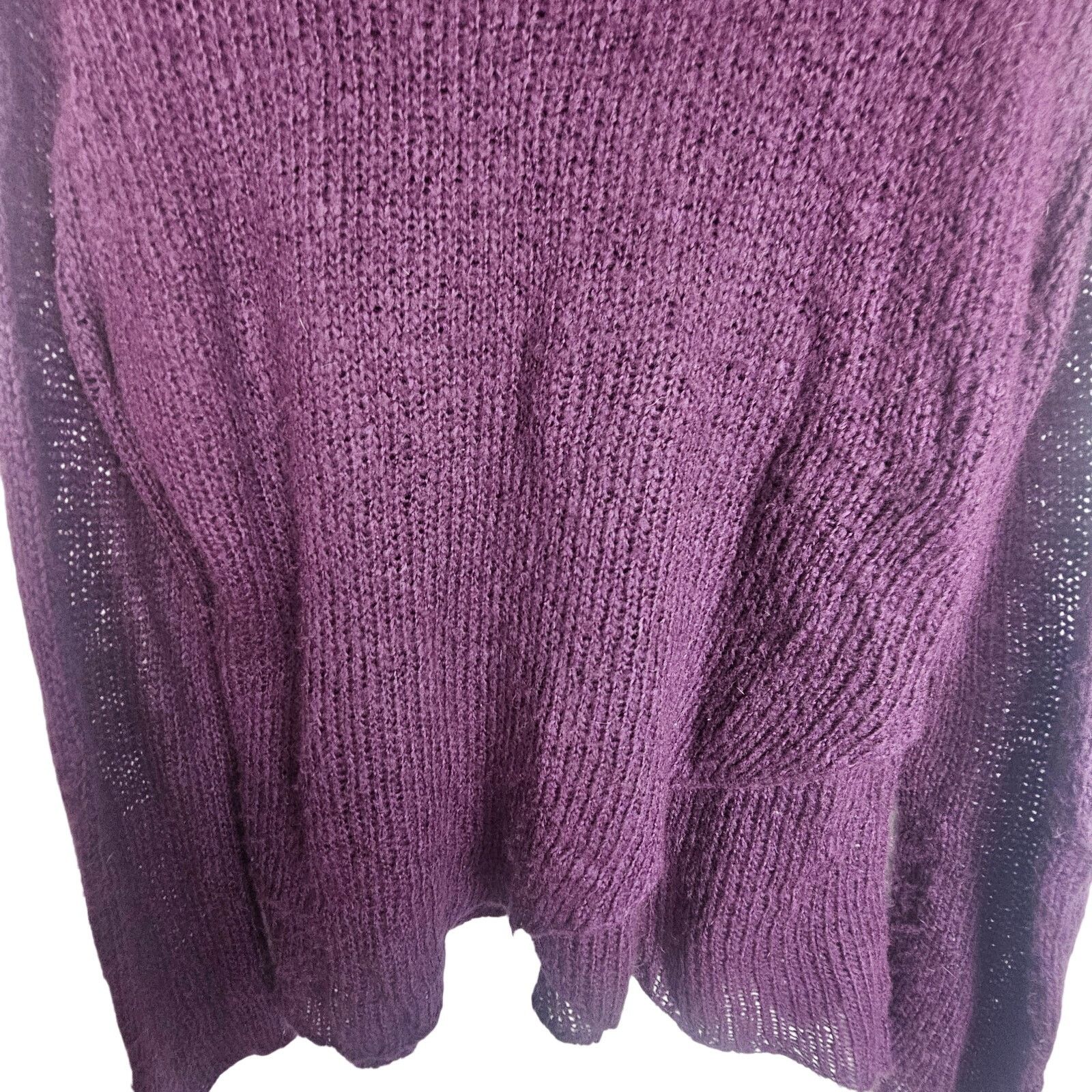 SHIPS Wooden Ships Womens Mohair Wool Cowl Neck Open Knit Sweater Size M / US 6-8 / IT 42-44 - 3 Thumbnail
