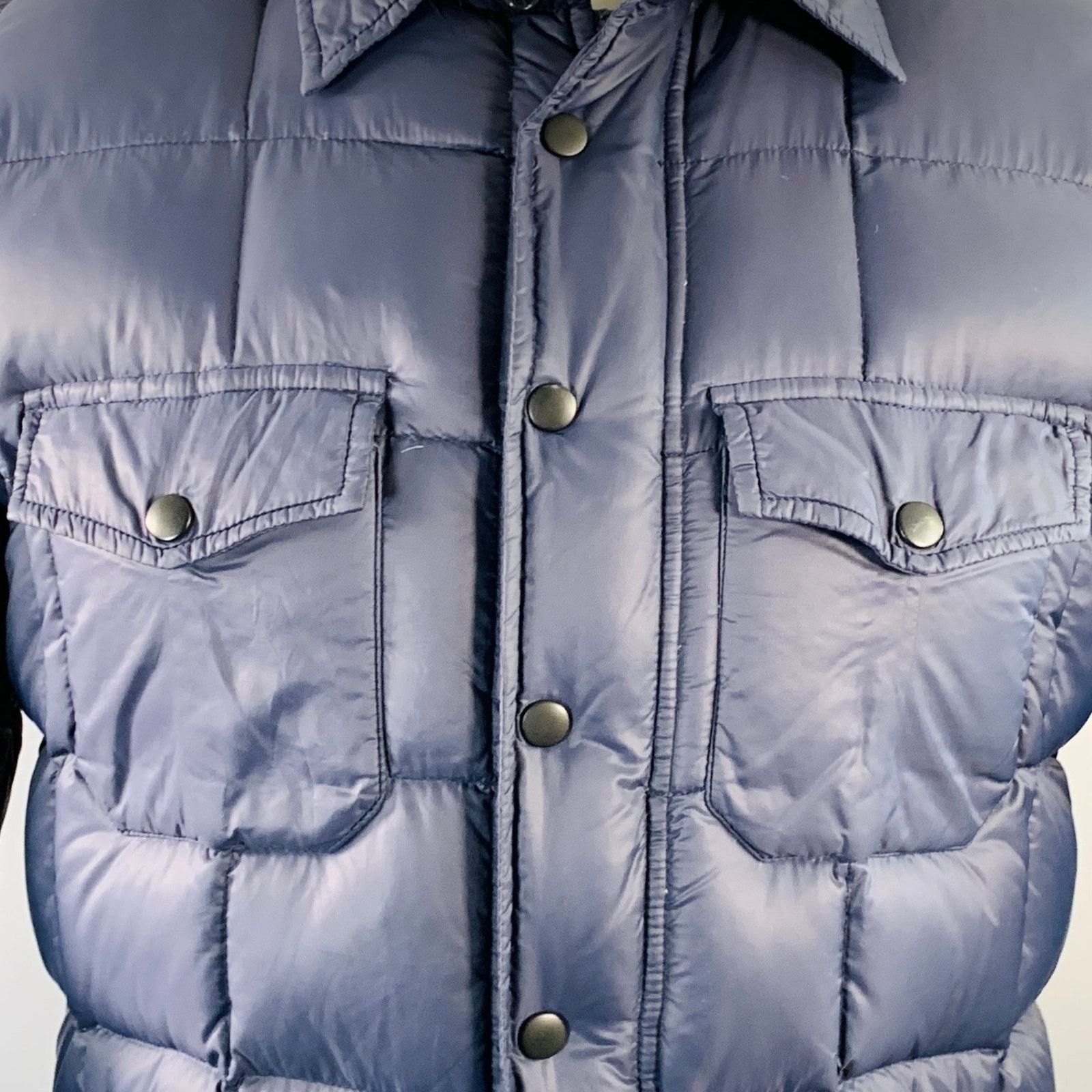 Aspesi ASPESI Size M Navy Quilted Nylon Zip Snaps Jacket Size US M / EU 48-50 / 2 - 2 Thumbnail