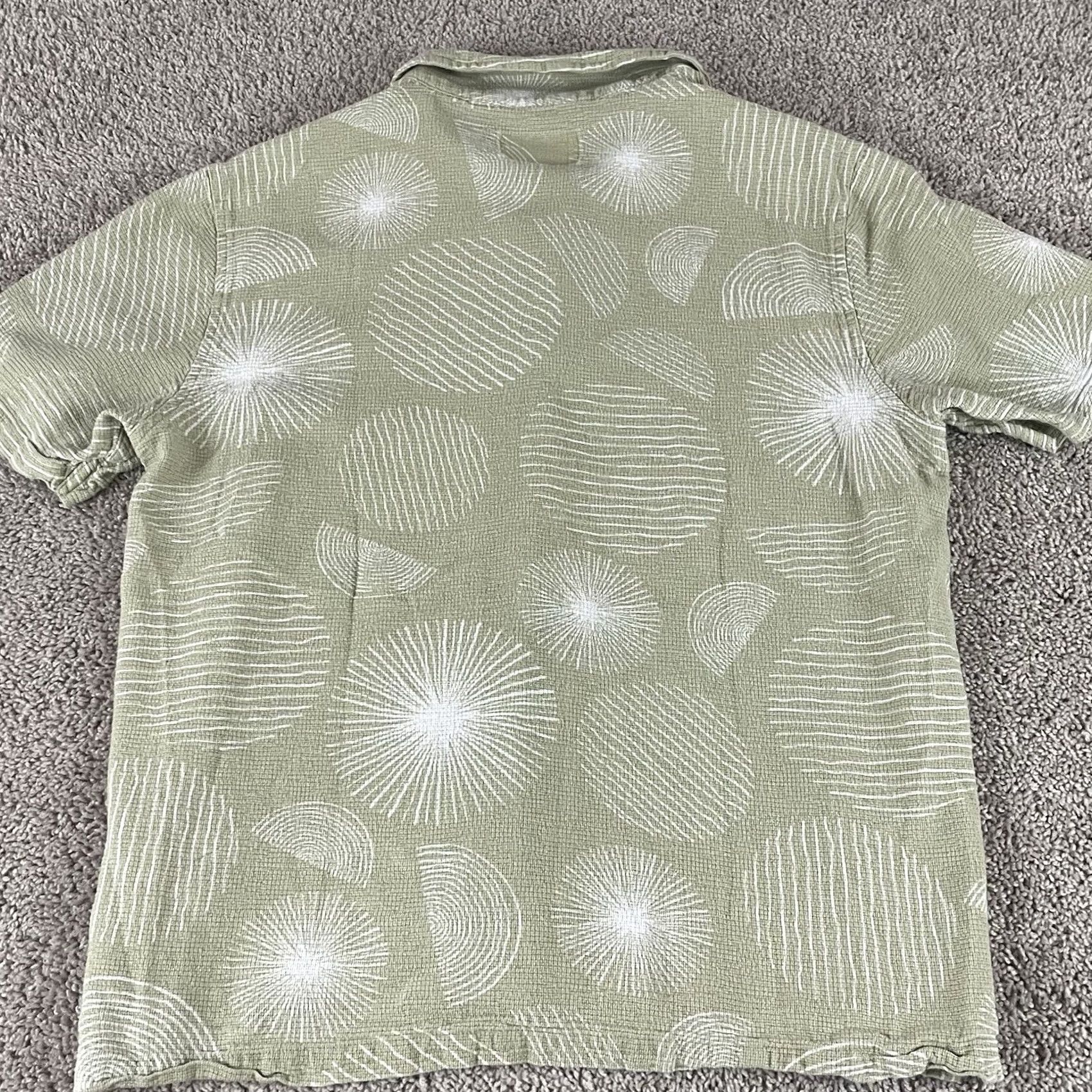 Folk Folk Shirt Mens XL Geometric Rose Short Sleeve Camp Collar Hawaiian S47 Size US XL / EU 56 / 4 - 3 Thumbnail