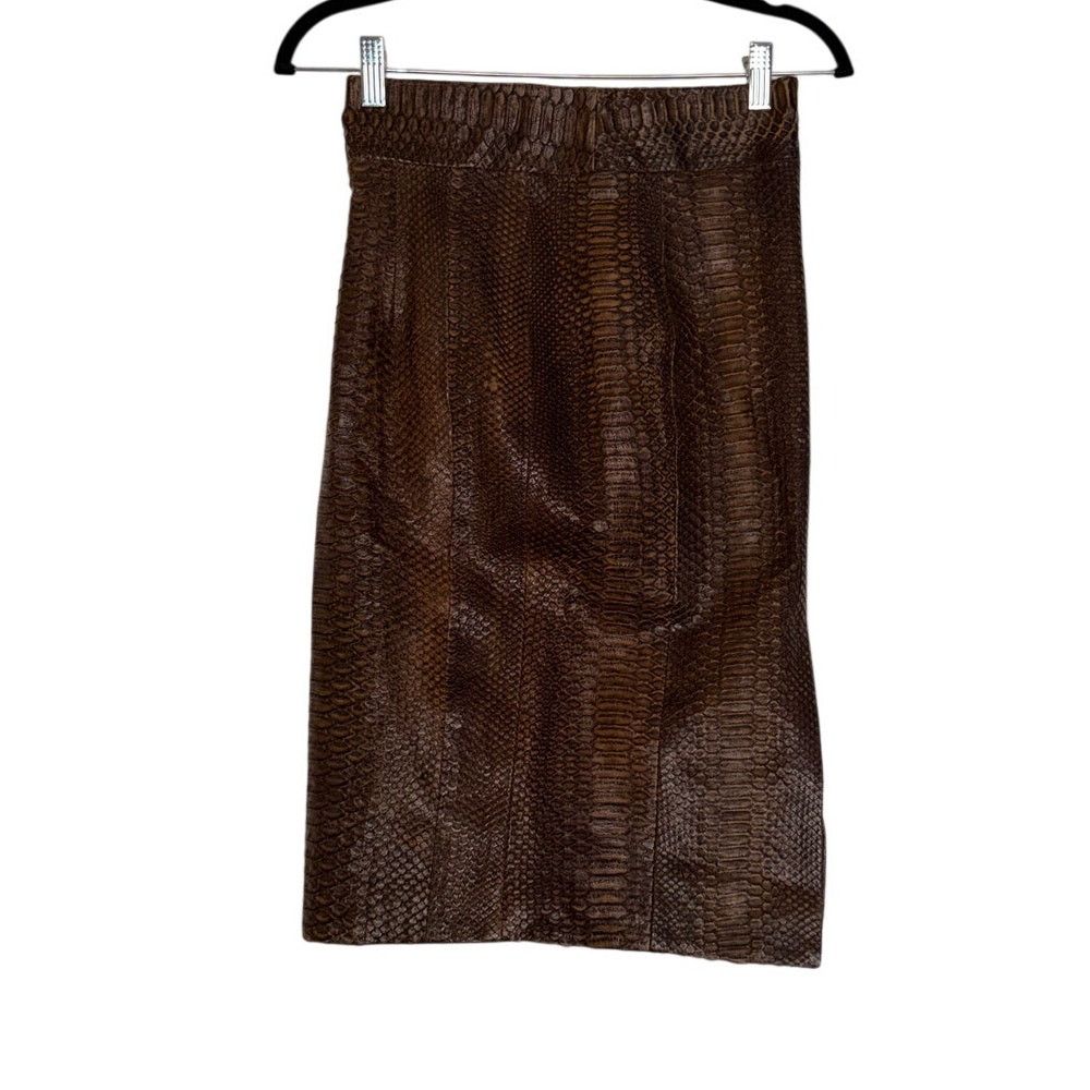 Dolce & Gabbana Dolce & Gabbana Python Midi-Skirt Size 26" / US 2 / IT 38 - 1 Thumbnail