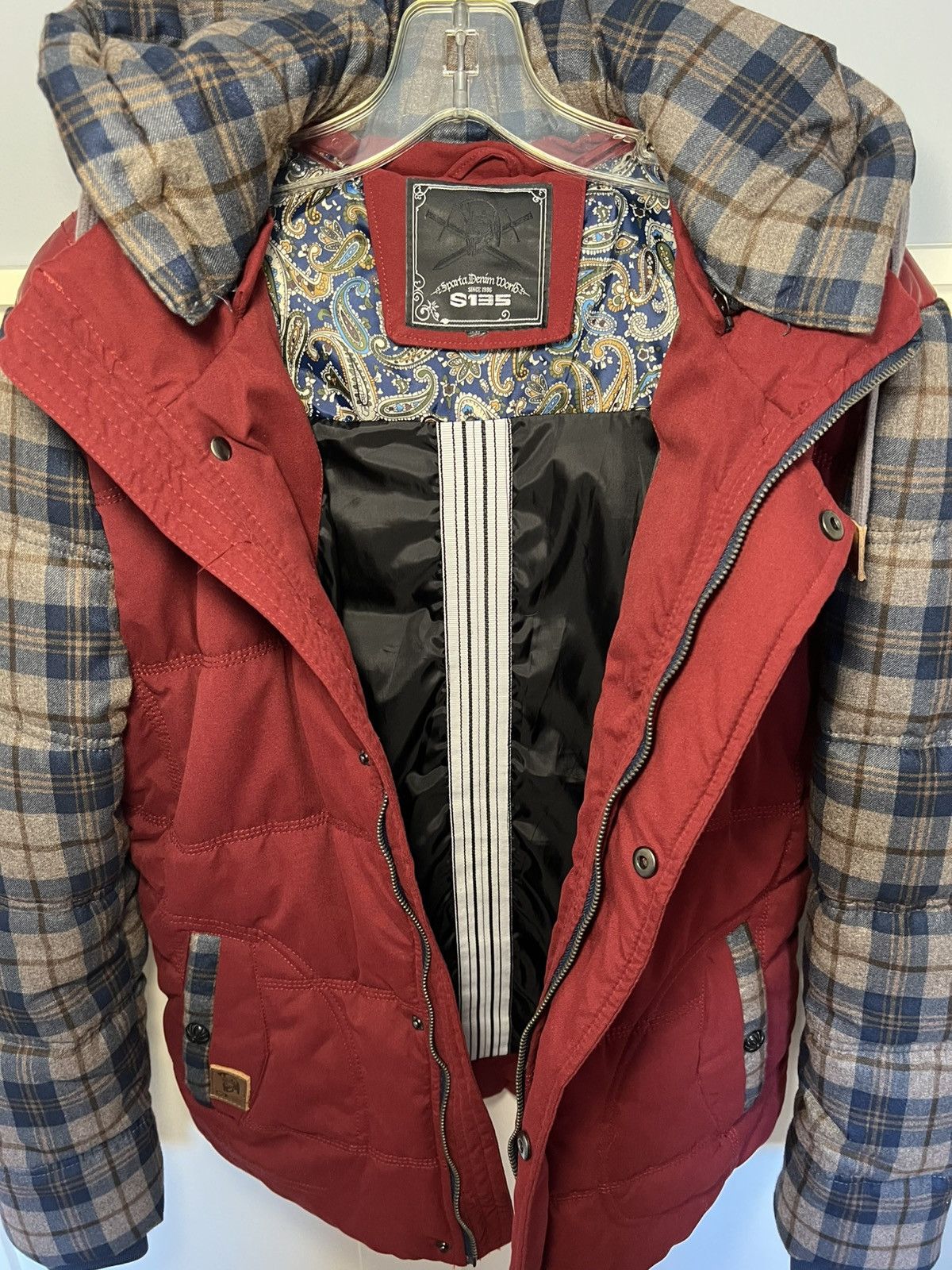A&G Rock Vintage S135 Sparta Denim World modular plaid puffer jacket Size US L / EU 52-54 / 3 - 14 Thumbnail
