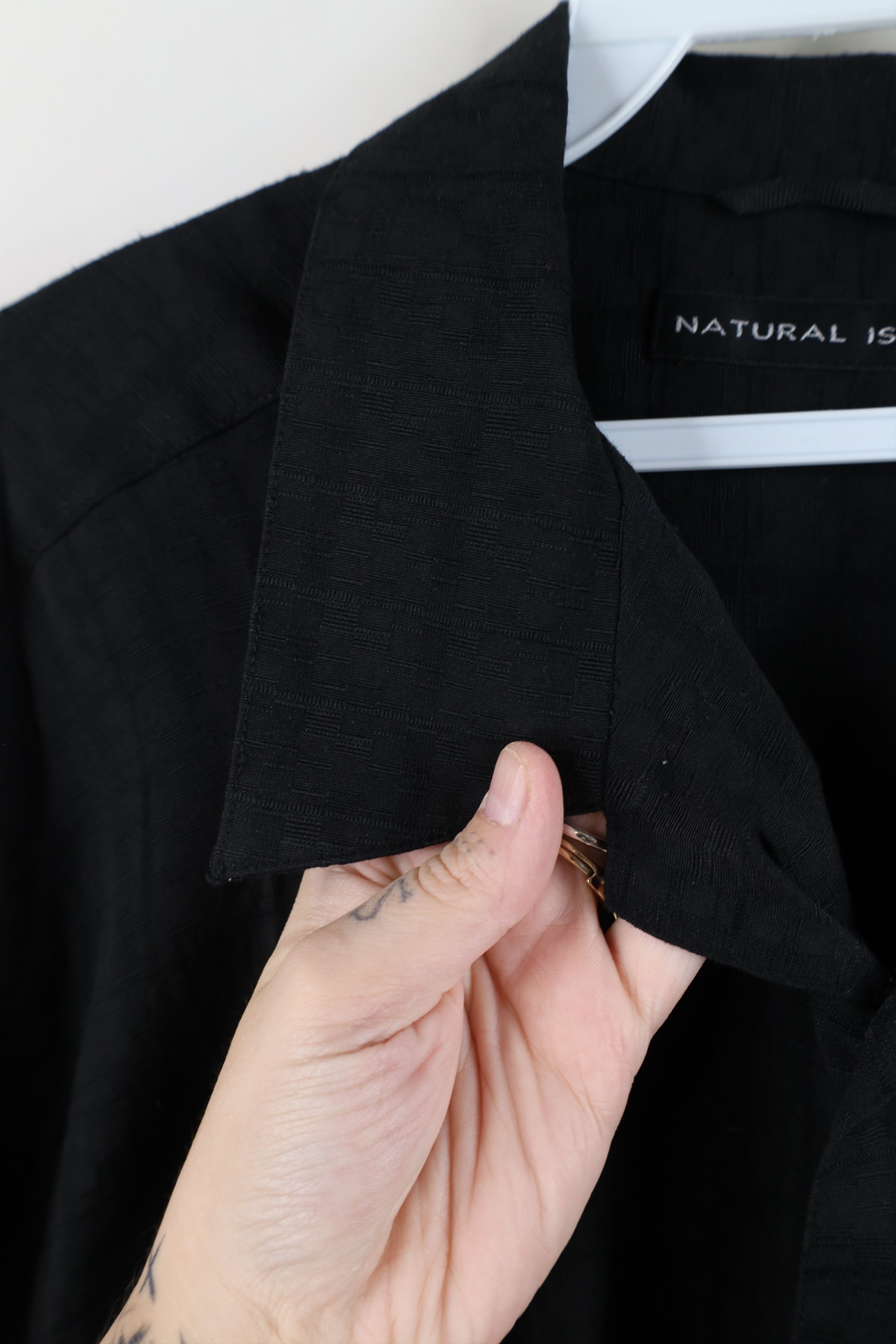 Vintage Vintage 90s Y2K Streetwear Knit Camp Collar Button Shirt Size US L / EU 52-54 / 3 - 6 Thumbnail