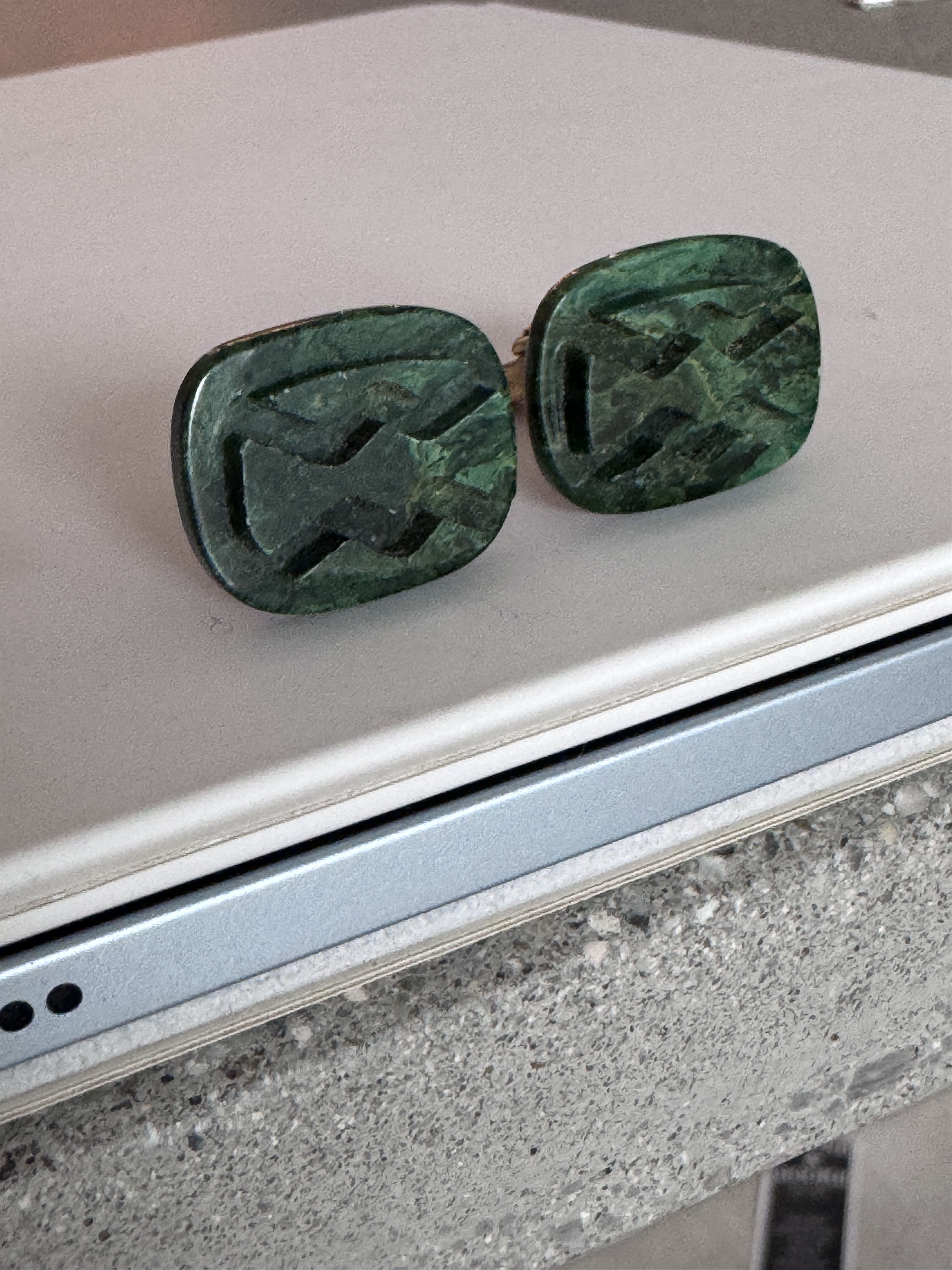 Other VINTAGE MALACHITE and gold cufflinks Size ONE SIZE - 4 Thumbnail