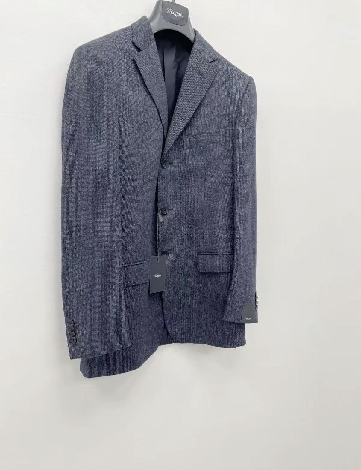 Z Zegna Gray Textured Blazer - Size S Size US S / EU 44-46 / 1 - 1 Thumbnail