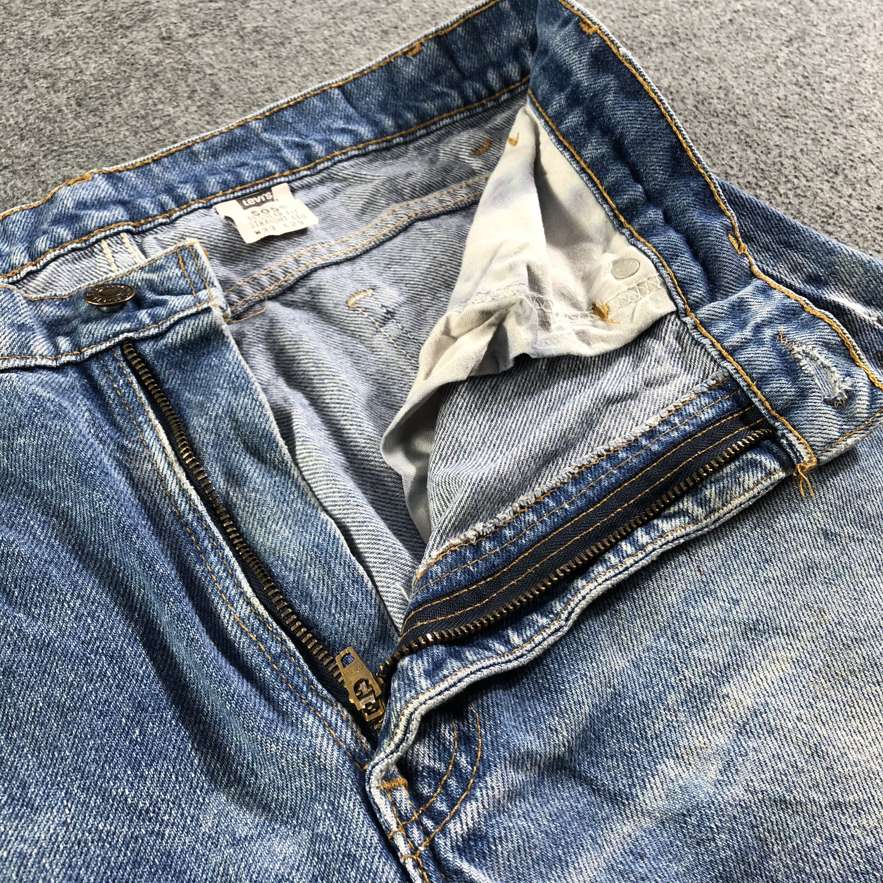 Levi's Vintage 90s Orange Tab Levis 505 Jeans-J3156 Size US 33 - 7 Thumbnail