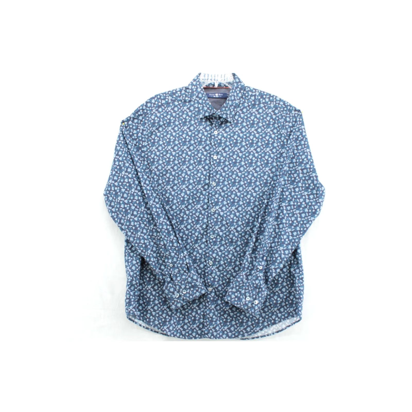 Vintage Stone Rose Button-Up Shirt Men's 2XL Blue Floral Long Sleeve Casual Business Size US XXL / EU 58 / 5 - 2 Thumbnail