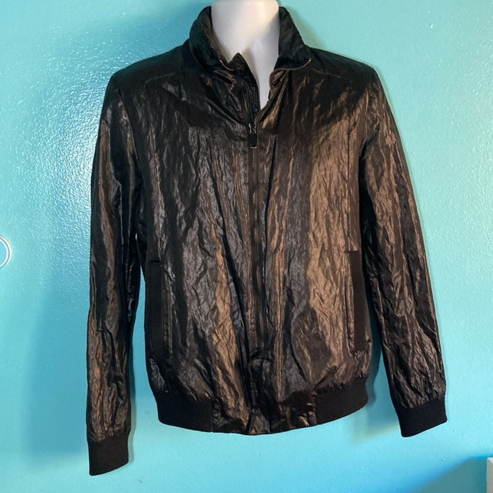 Kai Aakmann Kai Aakmann Womens M Black Zip Front Jacket With Stow Away H Size M / US 6-8 / IT 42-44 - 1 Thumbnail