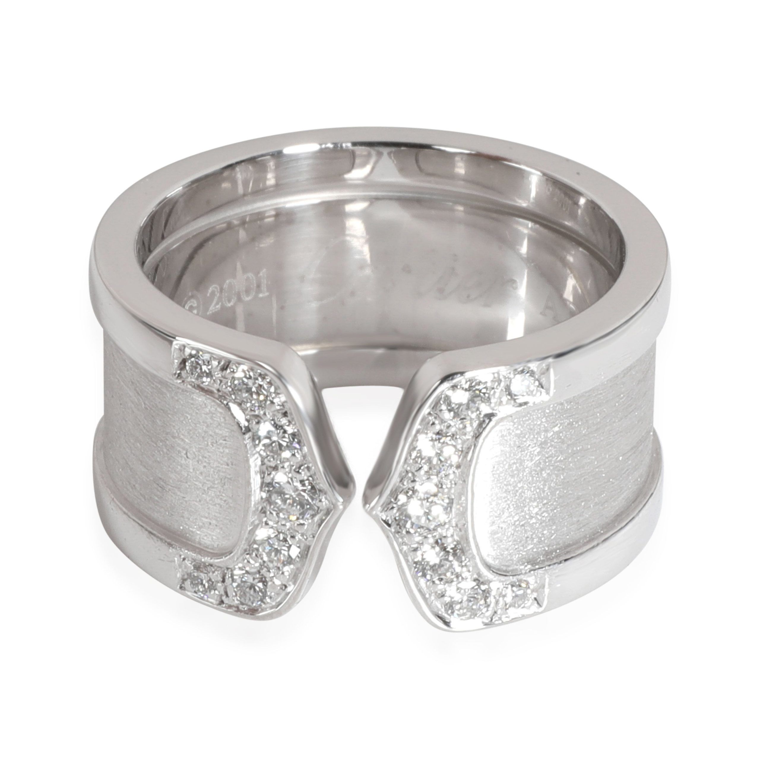 image of Cartier C De Cartier Diamond Ring In 18K White Gold 0.21 Ctw, Women's