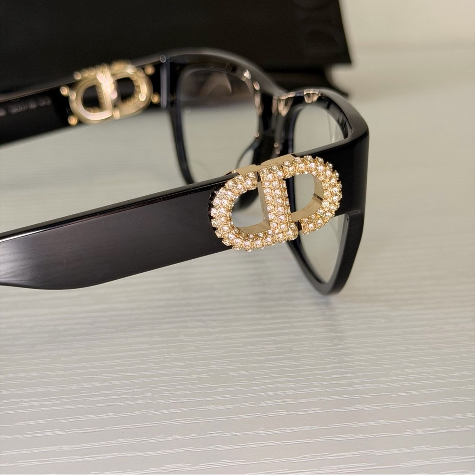 Dior New! Dior Women's Glasses in Black, 30MontaigneO S4I 12BB Size ONE SIZE - 3 Thumbnail