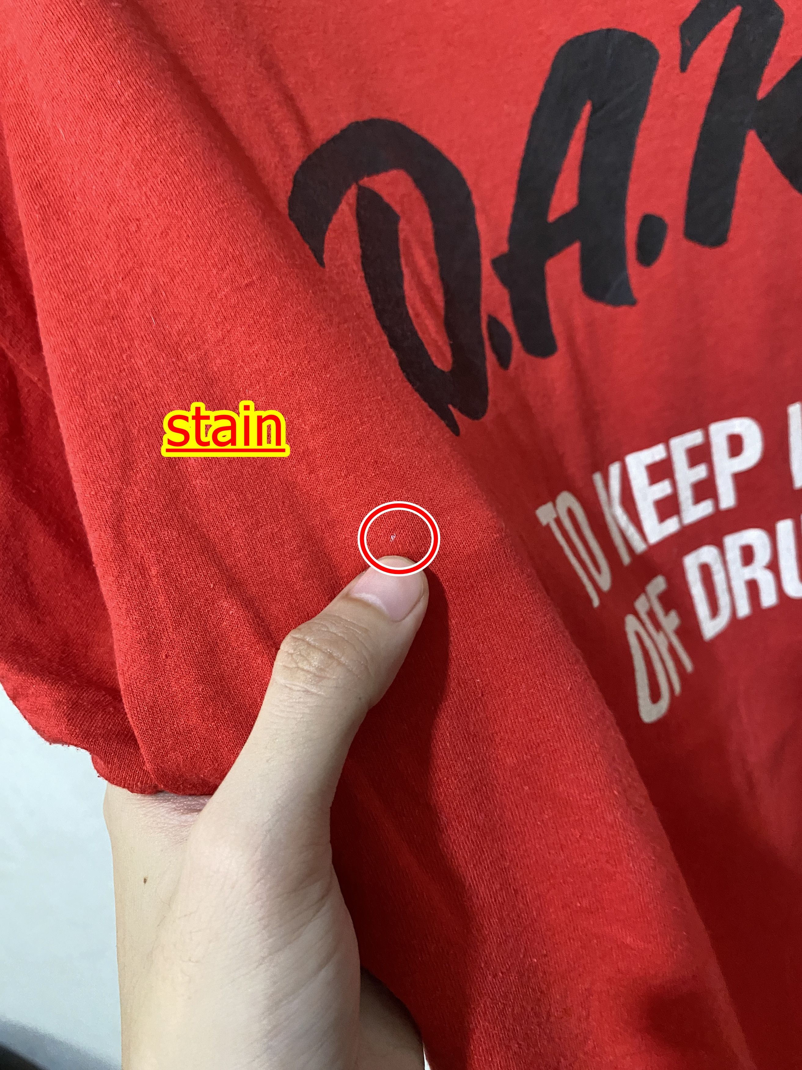 D.A.R.E × Vintage Vintage 80s DARE To Keep Kids Off Drugs Red Tee Size US XL / EU 56 / 4 - 6 Thumbnail