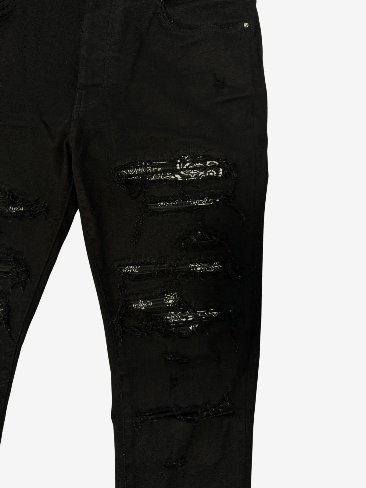 Amiri Amiri MX1 Black Bandana Denim Sz.33 Size US 33 - 2 Thumbnail