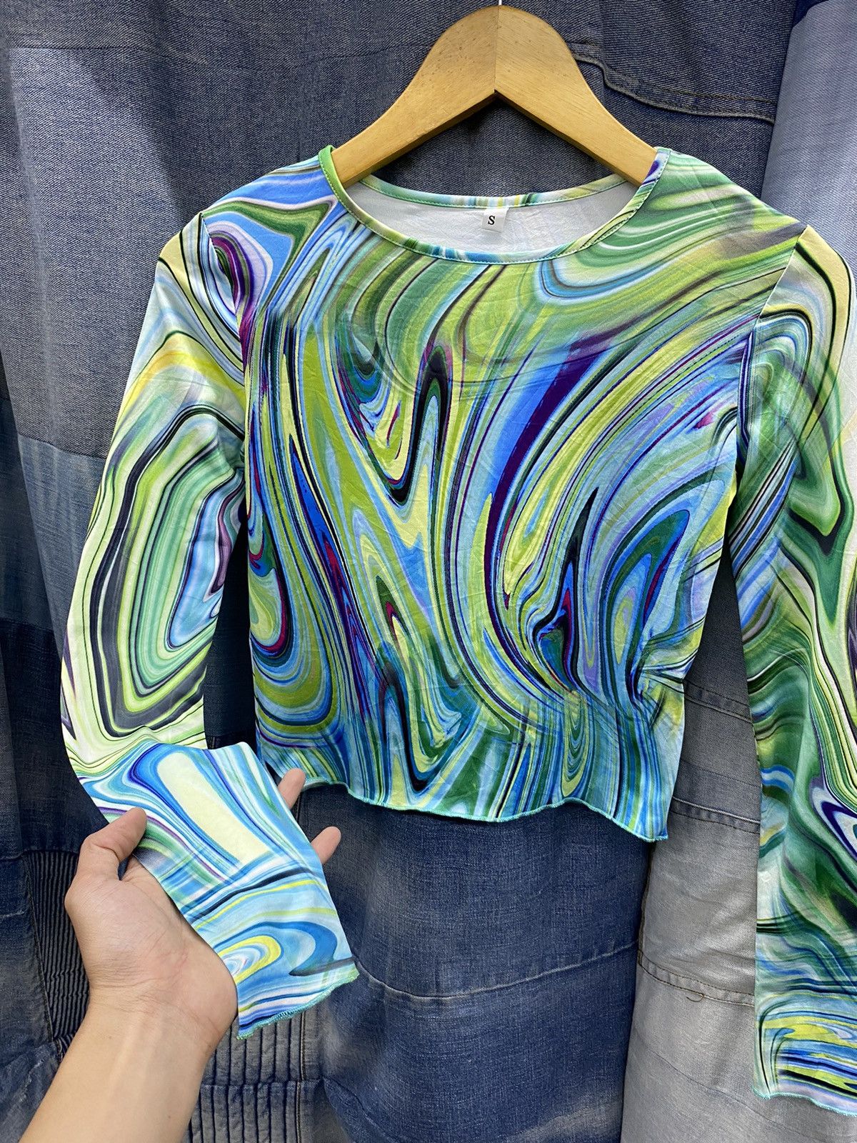 Hysteric Glamour × Japanese Brand JEAN PAUL GAULTIER STYLE meshtop abstract Size S / US 4 / IT 40 - 3 Thumbnail