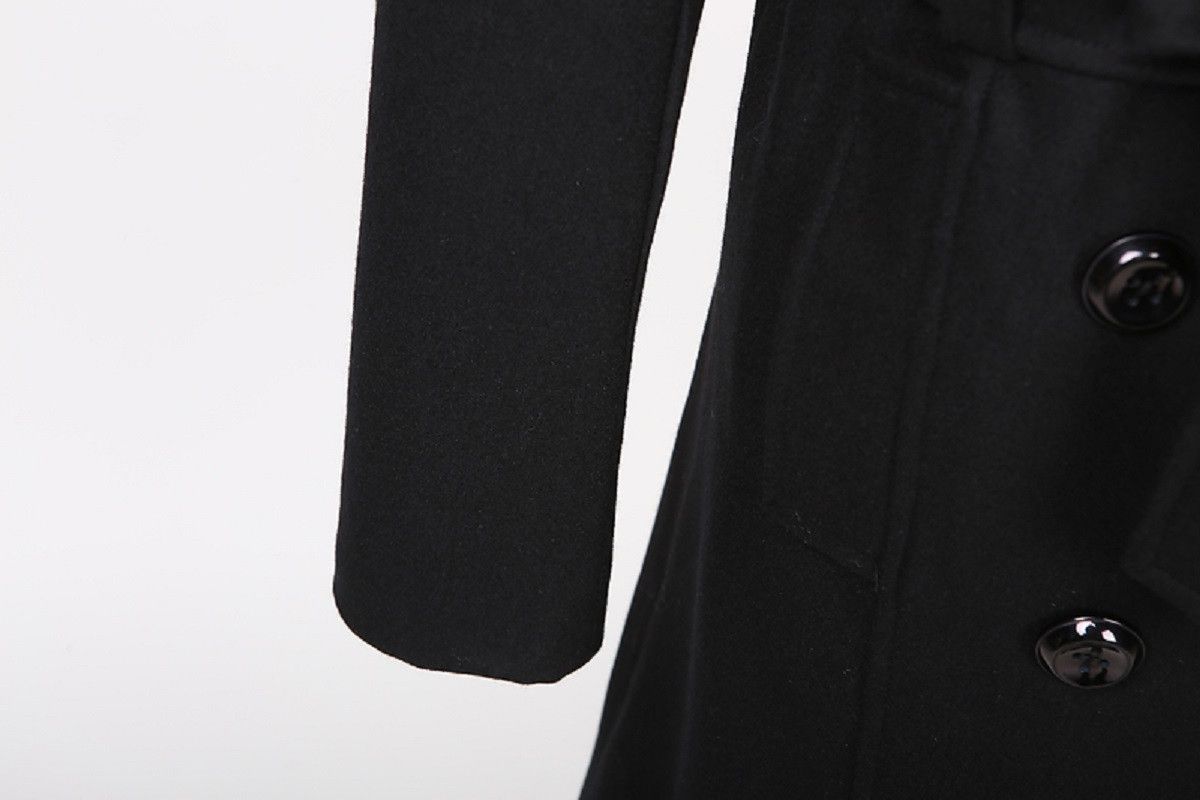 Other Black Mid-Length Wool Blend Coat Size XXL / US 16-18 / IT 52-54 - 4 Thumbnail