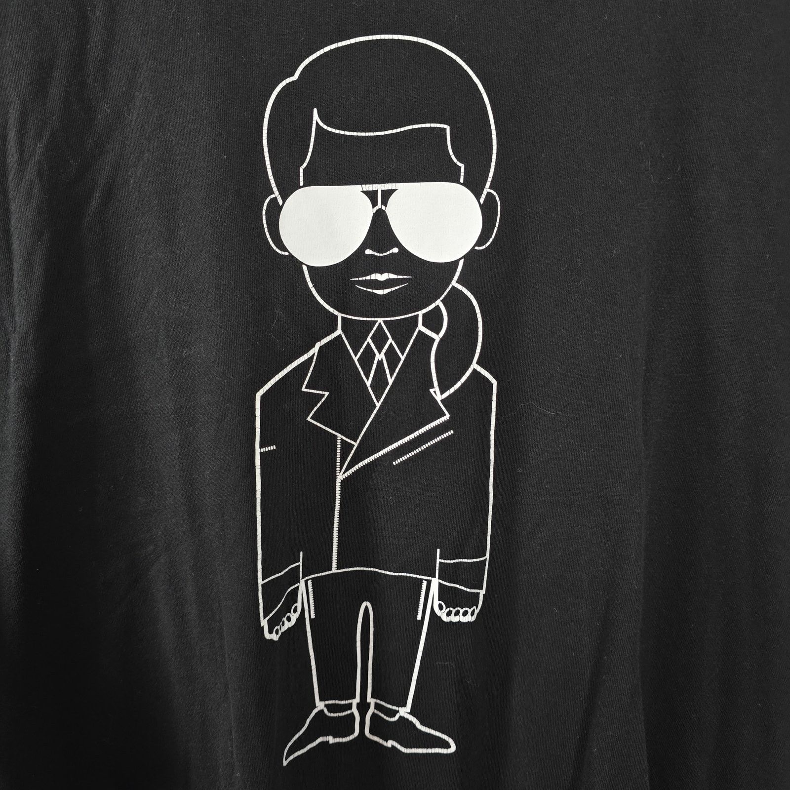 Karl Lagerfeld Karl Lagerfeld Graphic Portrait Black T-shirt Graphic XXL Size US XXL / EU 58 / 5 - 3 Thumbnail