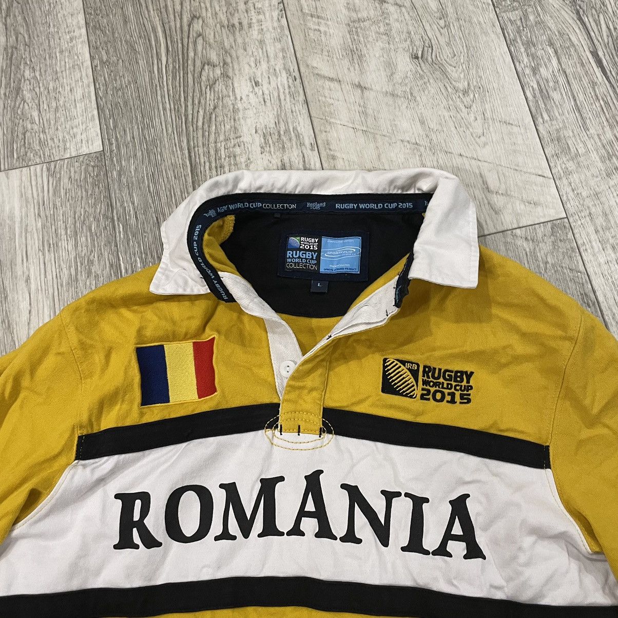 Vintage ROMANIA rugby 90s jersey polo tee shirt world cup Size US L / EU 52-54 / 3 - 2 Thumbnail