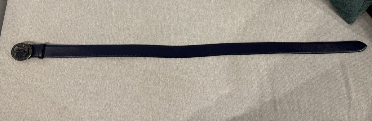 Billionaire Couture Billionaire navy leather belt Size 38 - 3 Thumbnail