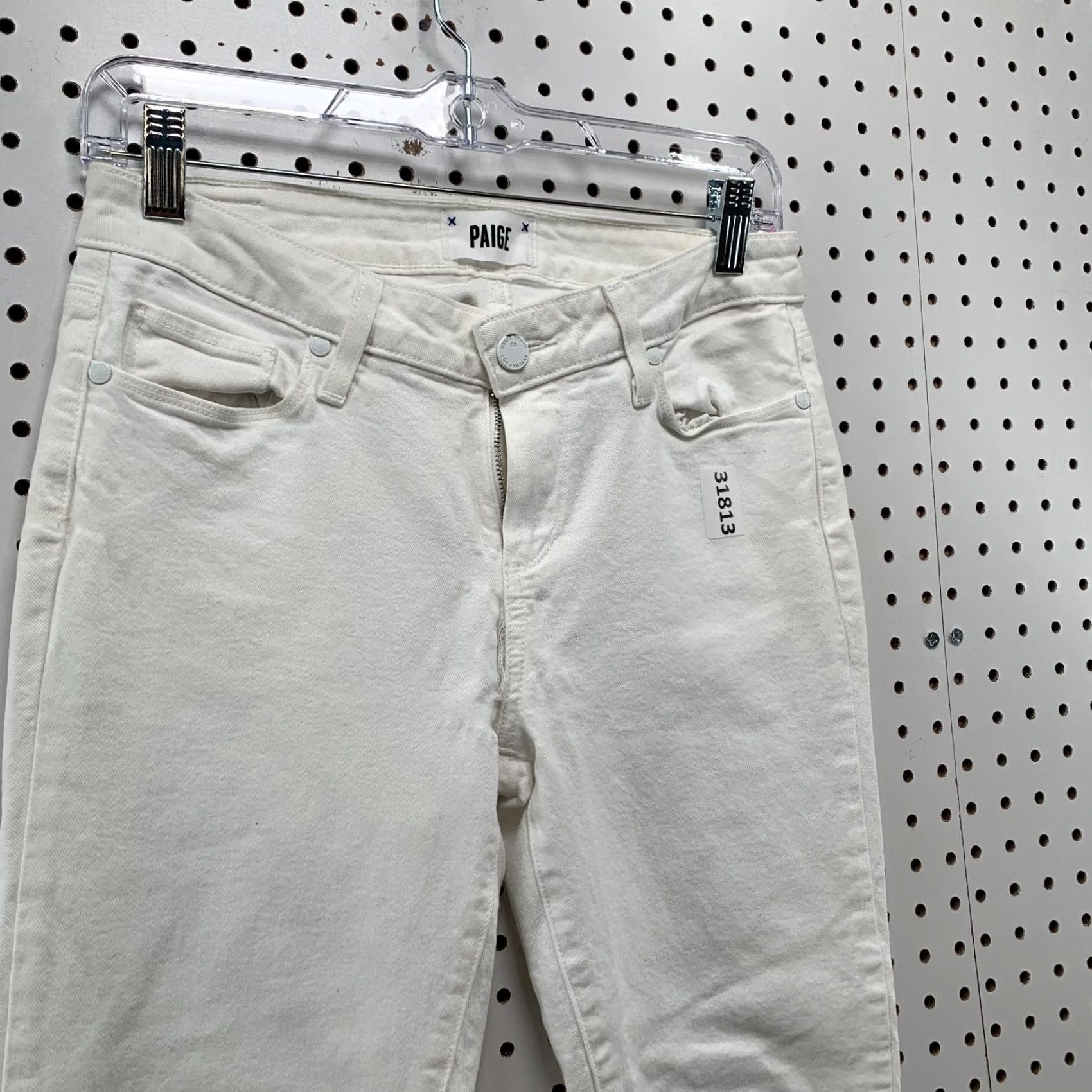 Paige Paige Verdugo Crop Skinny Slim Fit Jeans Womens White Size 28X26 Size 28" / US 6 / IT 42 - 7 Thumbnail