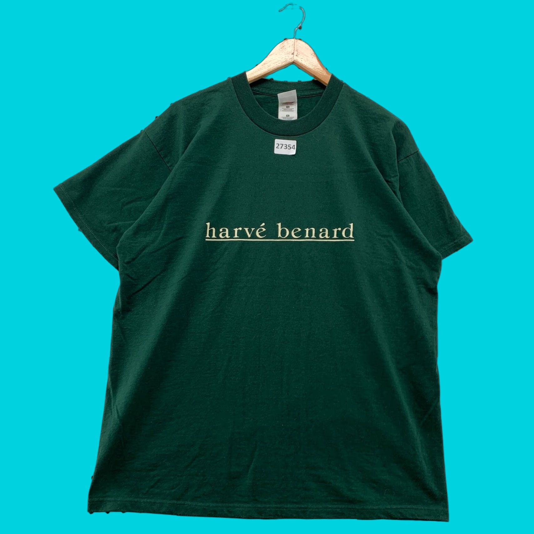 Fruit Of The Loom VINTAGE Harve Benard Shirt Green Adult XL Short Sleeve Crew Neck T-Shirt 90s Football Looney Tunes Packers Mens Size US XL / EU 56 / 4 - 1 Thumbnail