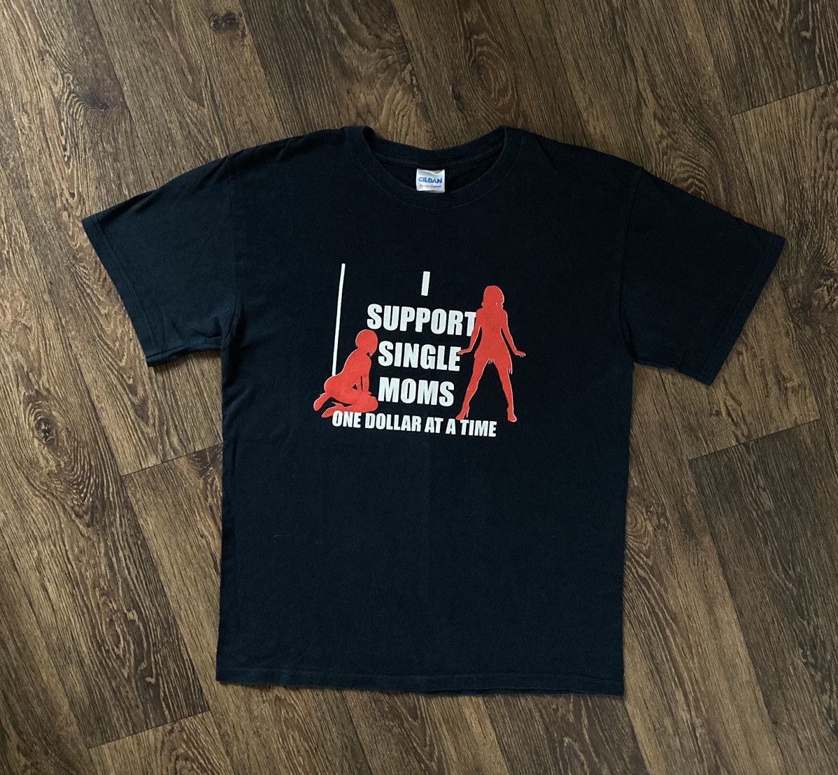 Vintage “I Support Single Moms” Stripper Promo Tee Size US M / EU 48-50 / 2 - 5 Thumbnail
