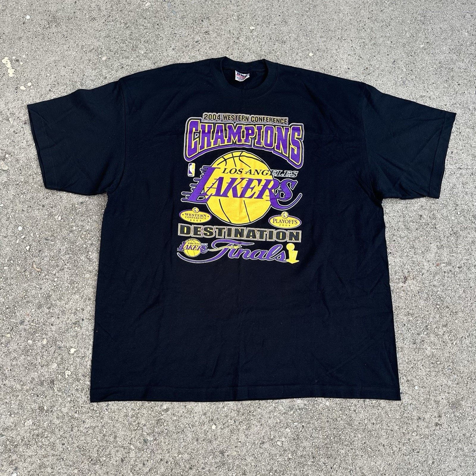 NBA × Vintage Vintage 2004 Los Angeles Lakers Derek Fisher Swish 0.4 Tee Size US XXL / EU 58 / 5 - 4 Thumbnail