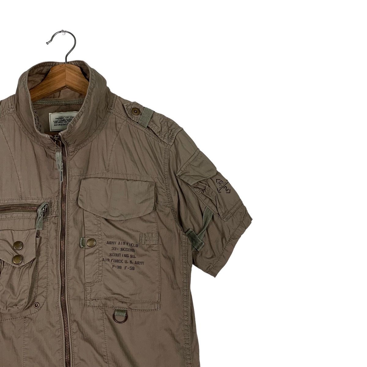 Avirex AVIREX Army Air Field Short Sleeve Zipper Jacket #0103-C6 Size US M / EU 48-50 / 2 - 6 Thumbnail
