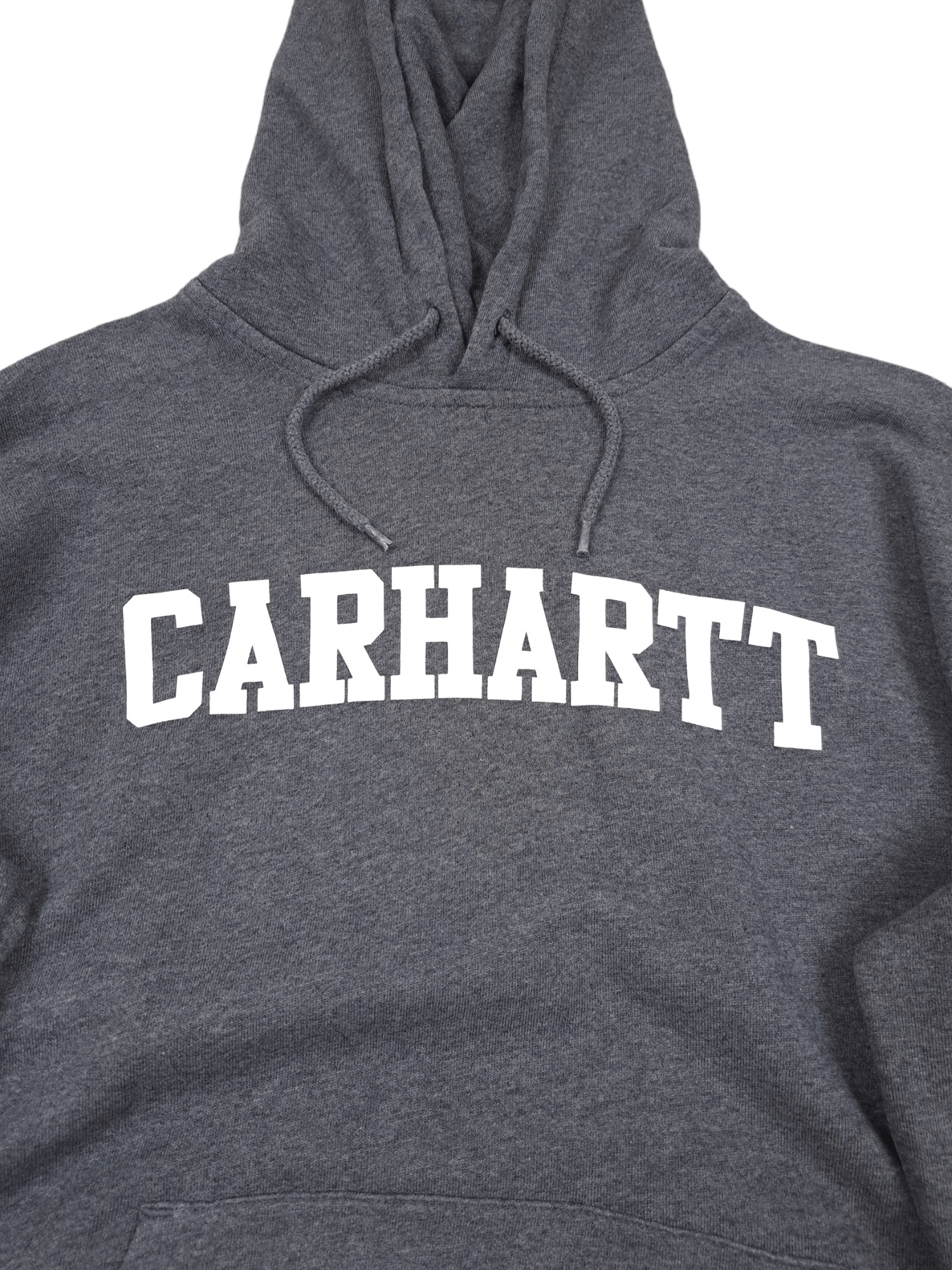Carhartt 💎Carhartt "Hooded College Sweat" Grey Spell out Logo Hoodie Size US L / EU 52-54 / 3 - 3 Thumbnail