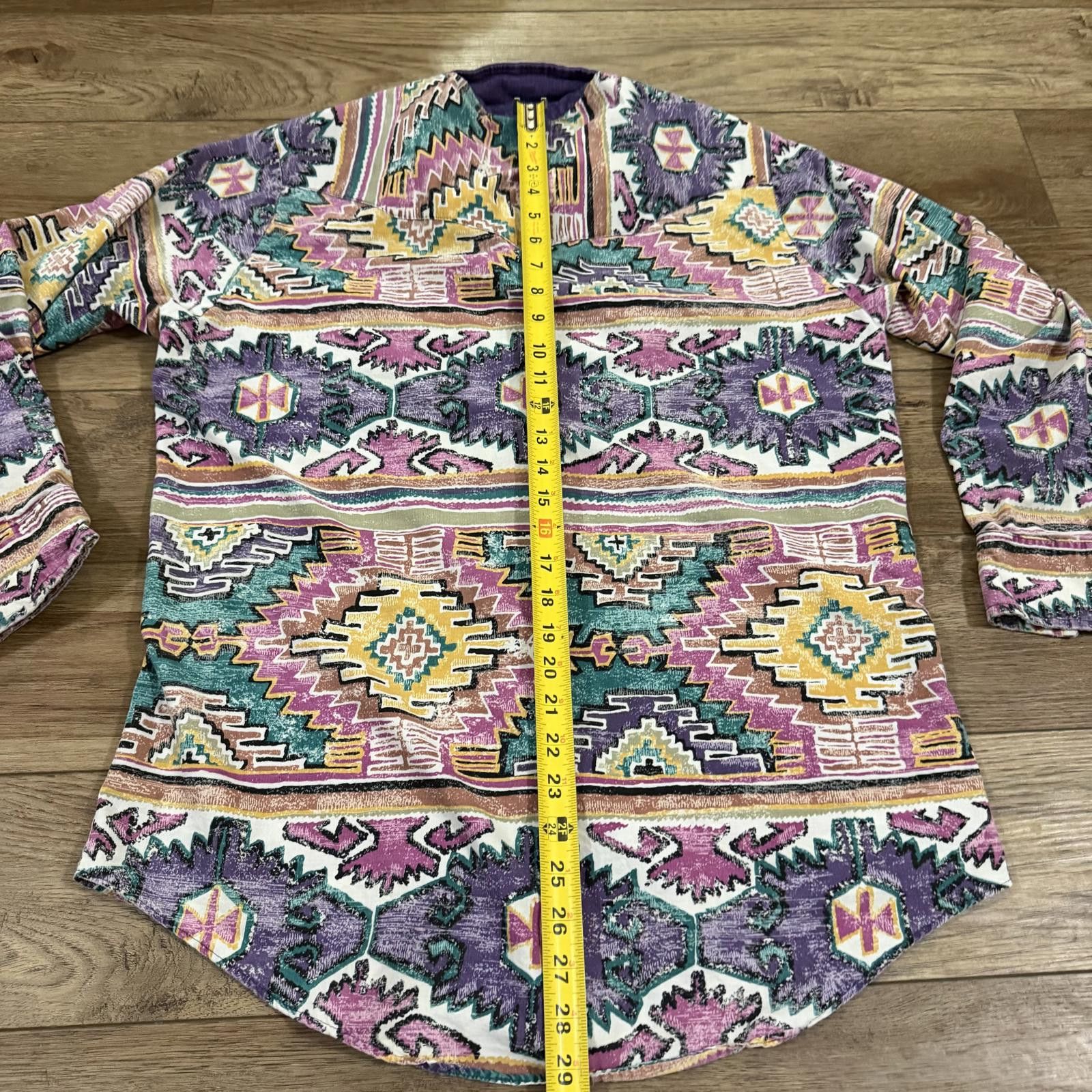Other Vintage Purple Aztec Western Roughrider by Circle T Shirt Size US M / EU 48-50 / 2 - 8 Thumbnail