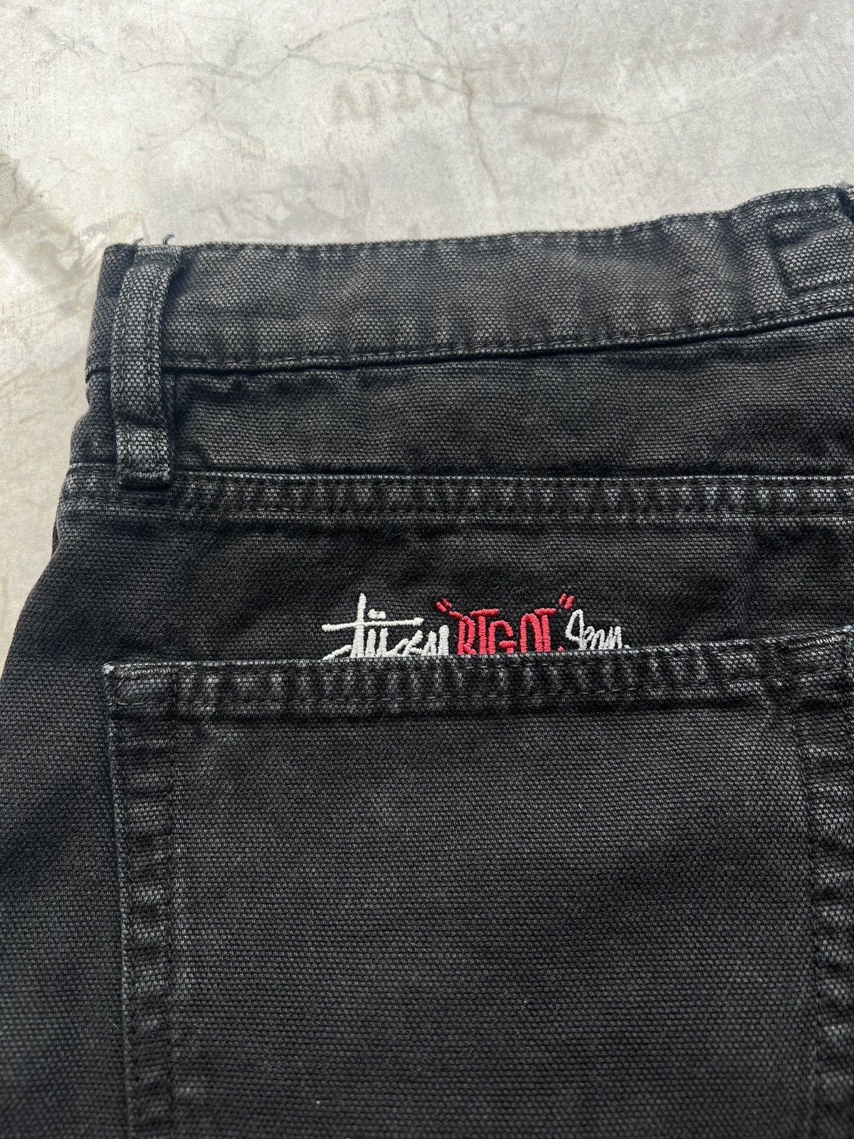 Stussy Stussy Big’ol Washed black denim pants Size US 31 - 2 Thumbnail