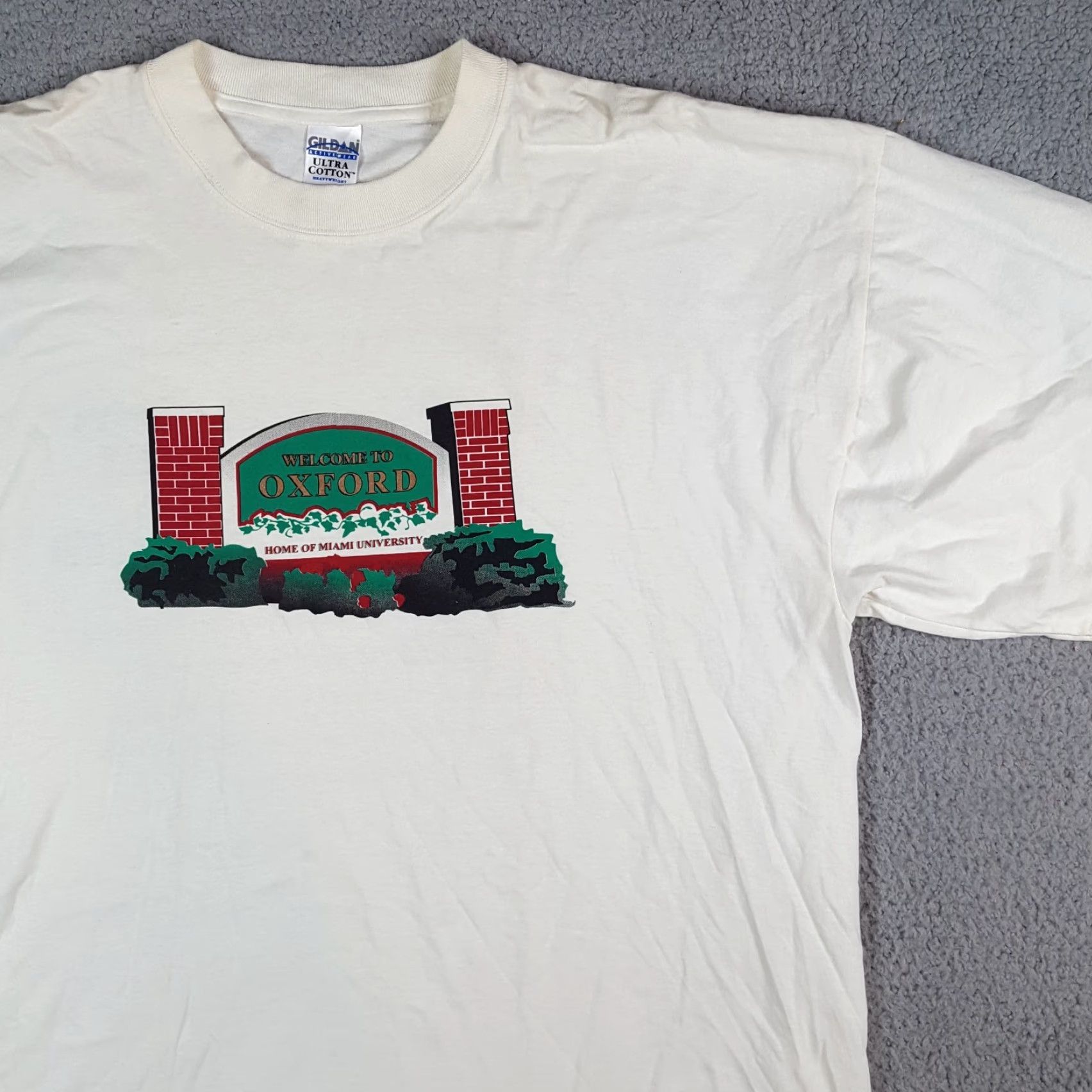 Vintage VINTAGE Miami University College Men's 2XL T Shirt Shirt Crew Neck Cotton White 90s College Nature Art Logo Embroidered Gear For Sports T-Shirt Mens Size US XXL / EU 58 / 5 - 4 Thumbnail