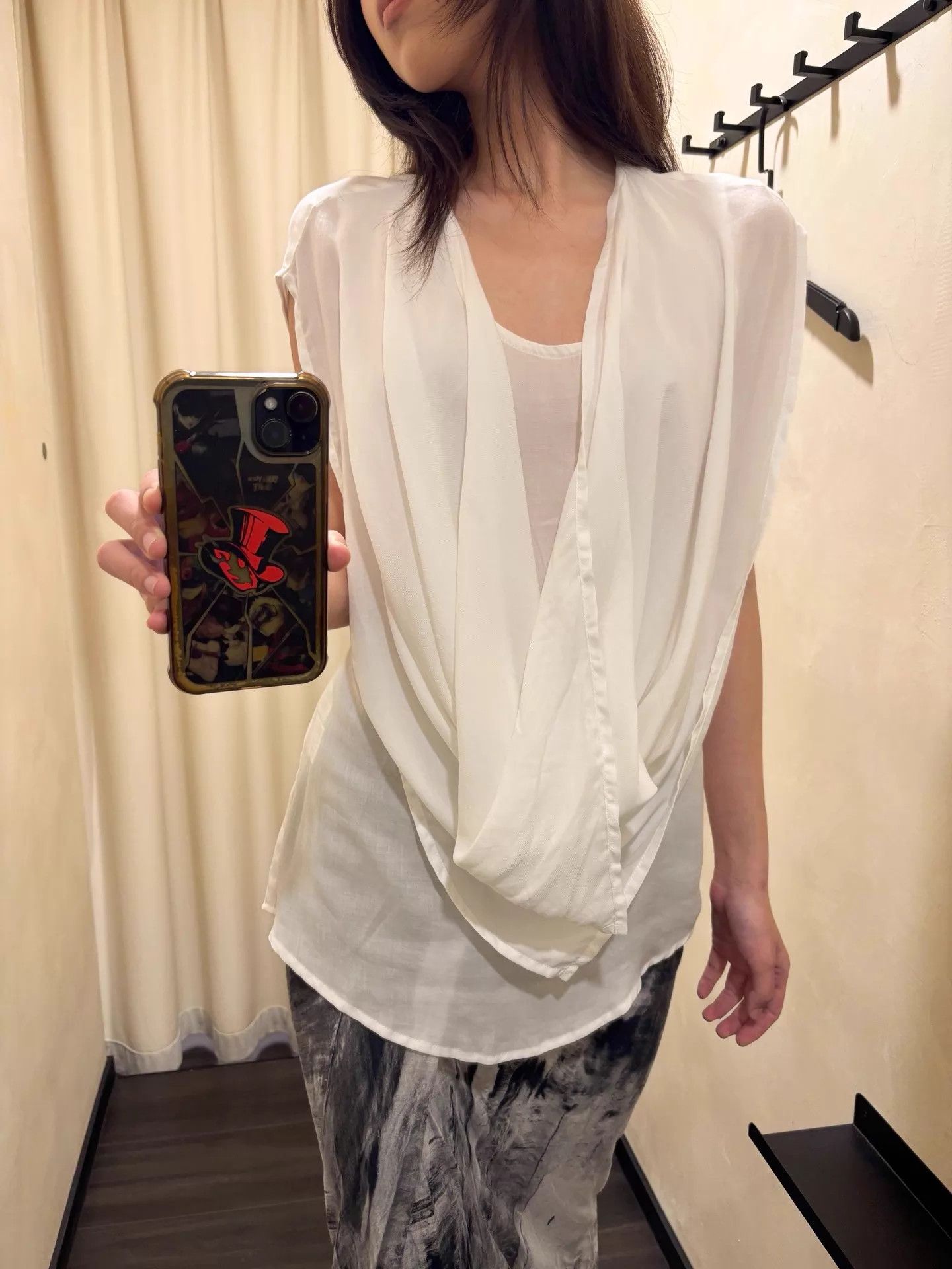 Limi Feu LIMI FEU Tencel Drop Shoulder Mock Two-Piece Draped Neck Top S Size S / US 4 / IT 40 - 3 Thumbnail