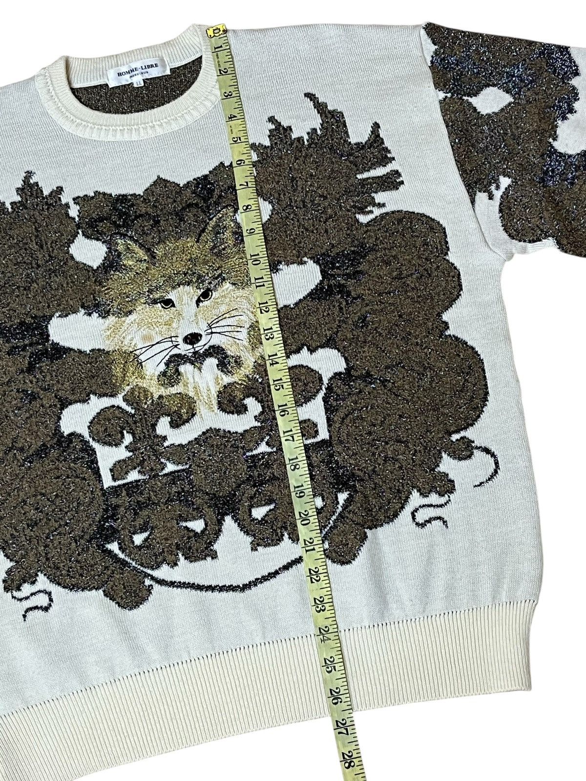 Japanese Brand vintage japanese HOMME LIBRE wolf embroidered knit sweats Size L / US 10 / IT 46 - 12 Thumbnail