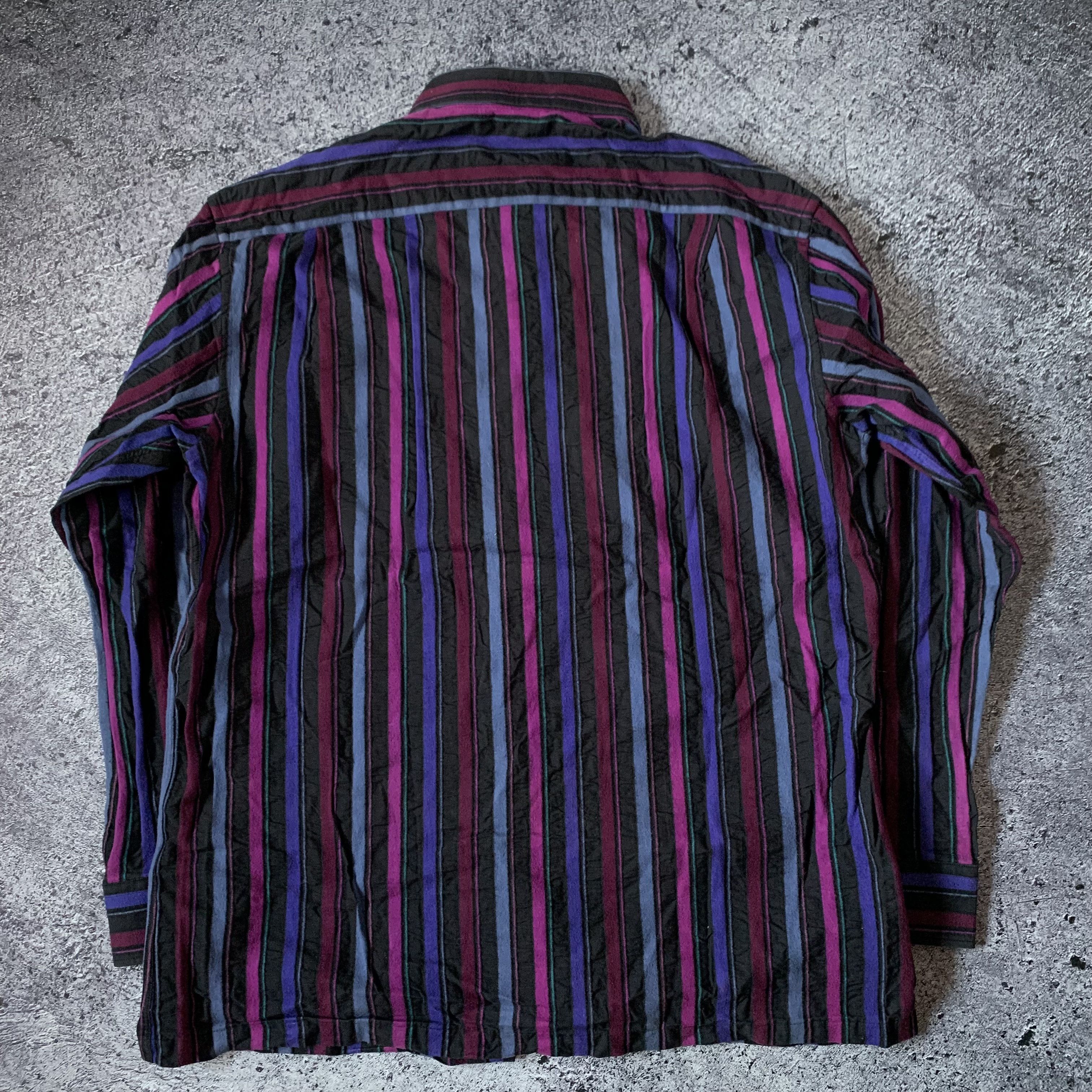 Givenchy Vintage 90s Givenchy Striped Button Longsleeve Shirt Size US L / EU 52-54 / 3 - 2 Thumbnail