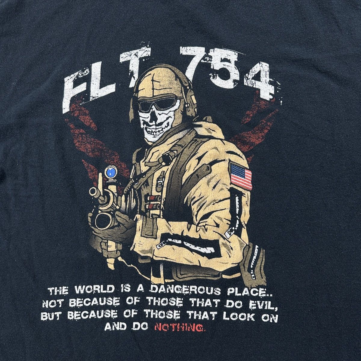 Vintage Vintage FLT 754 Military T Shirt Size US L / EU 52-54 / 3 - 2 Thumbnail