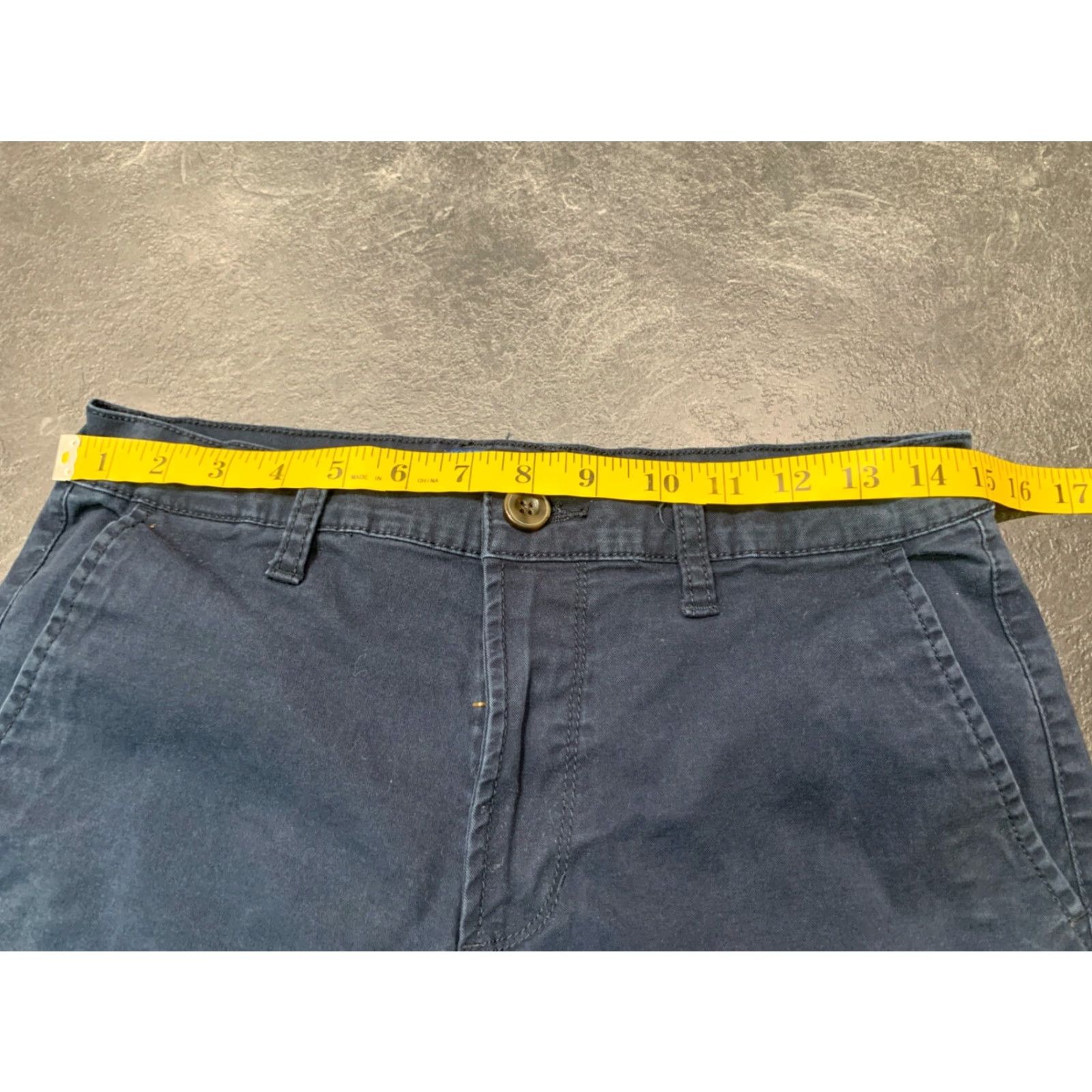 Vintage VINTAGE Arizona Slim Chino Pants Mens 29x32 Blue Slim Fit Flat Front Button 98% Cotton 2% Spandex Regular Size US 29 - 7 Thumbnail