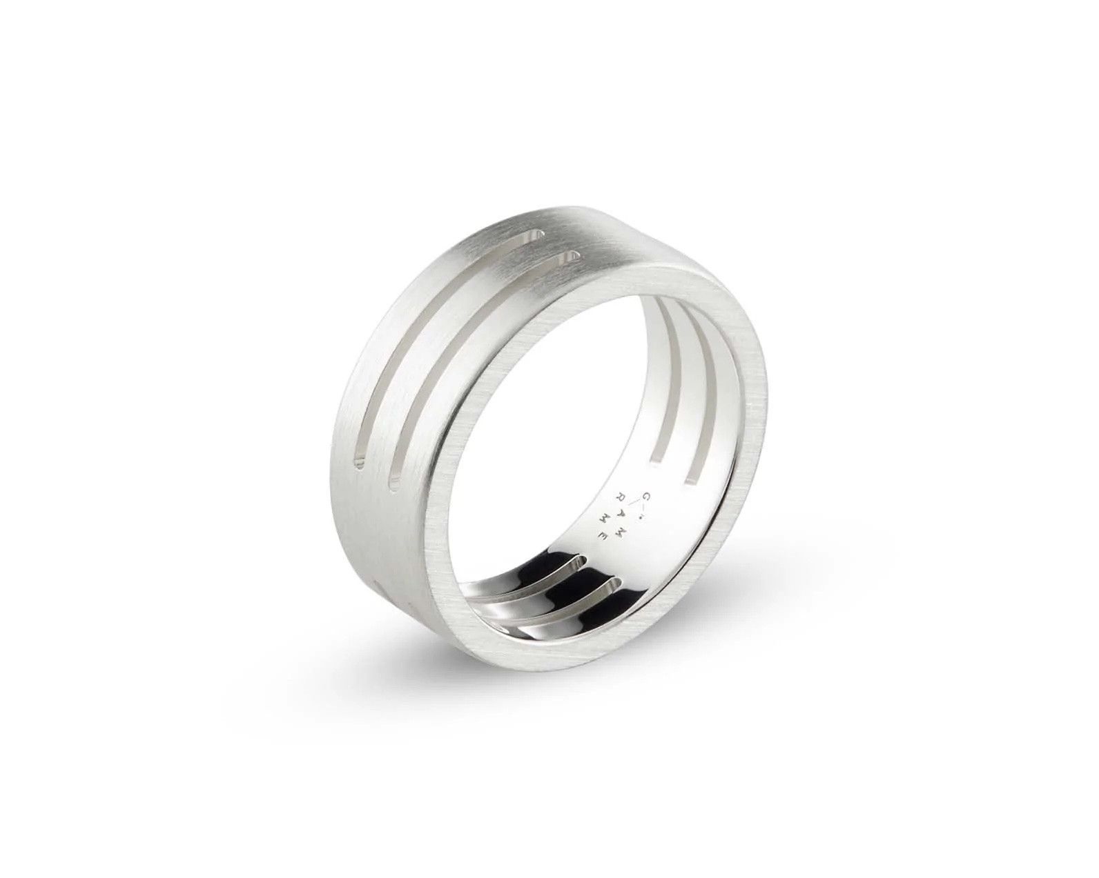 Le Gramme 925 sterling silver brushed perforated ribbon ring la 7g Size ONE SIZE - 3 Thumbnail