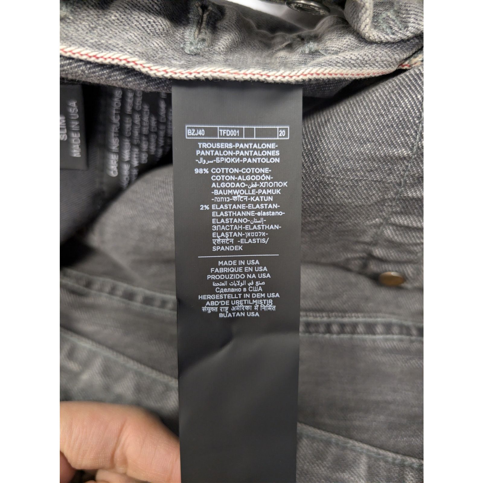 Tom Ford o1rshd1 Slim Denim Jeans in Grey Size US 33 - 16 Thumbnail