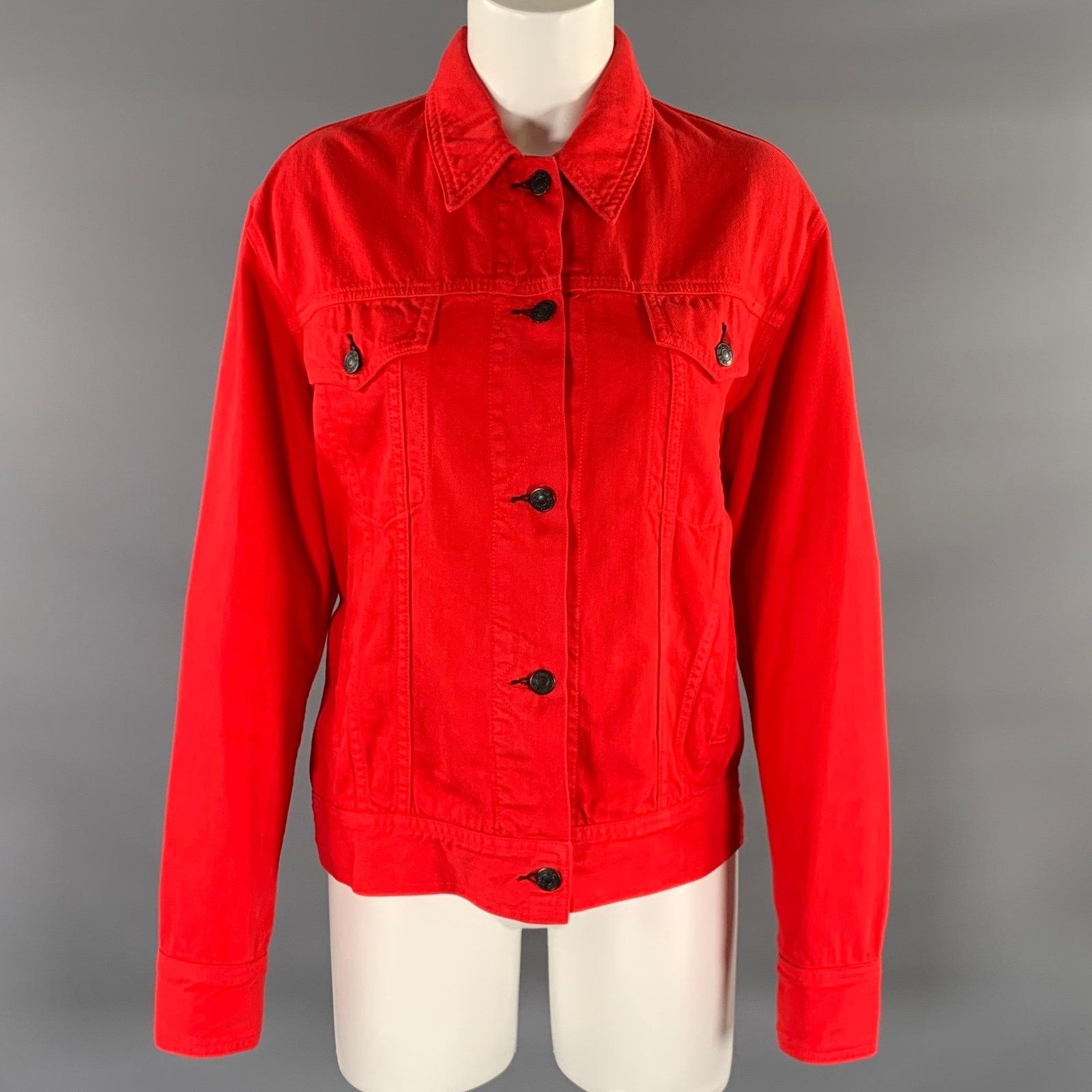 Rag & Bone RAG & BONE Size M Red Cotton Tencel Trucker Jacket Size M / US 6-8 / IT 42-44 - 1 Thumbnail