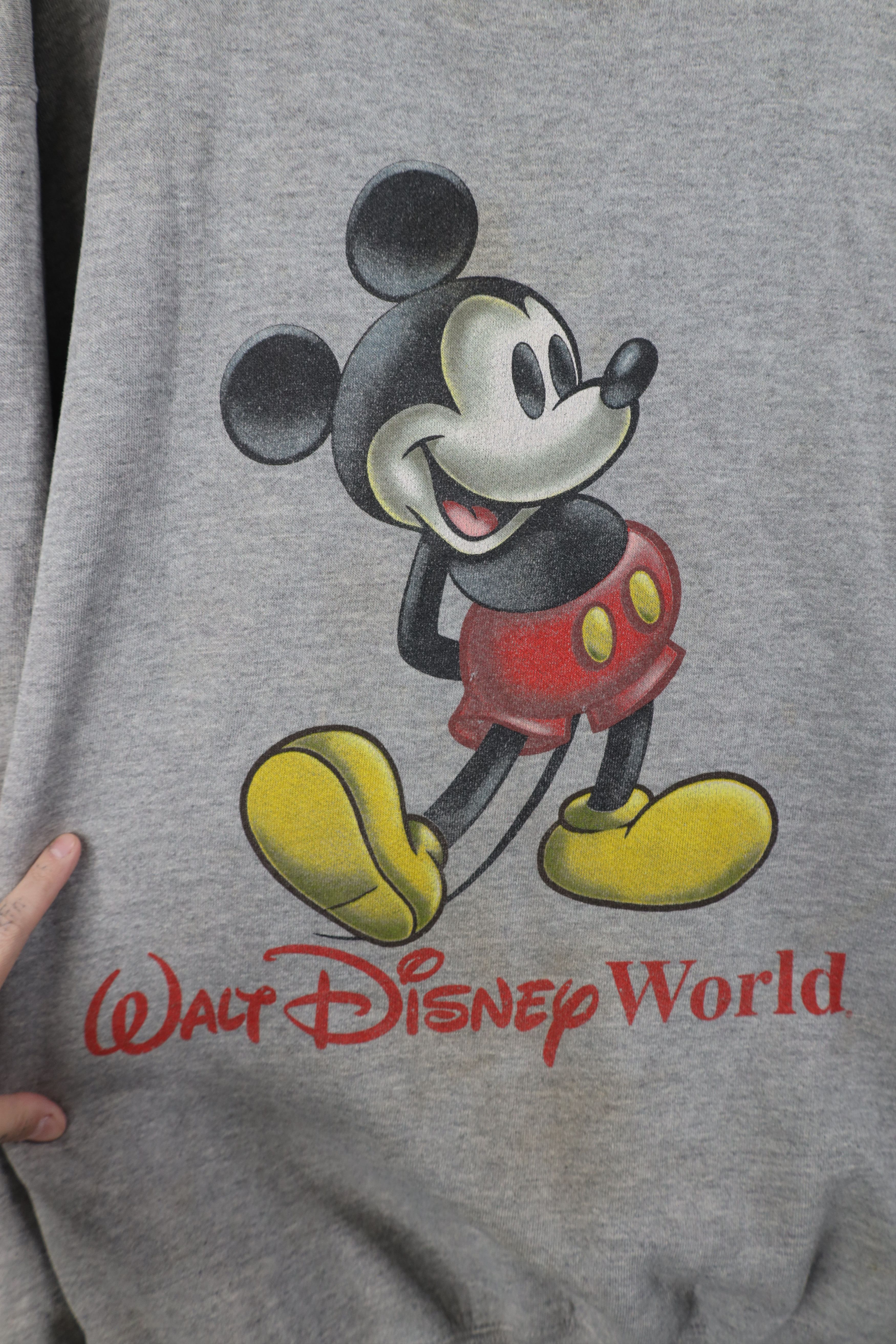 Disney × Vintage Vintage 90s Disney World Mickey Mouse Crewneck Sweatshirt Size US XL / EU 56 / 4 - 4 Thumbnail