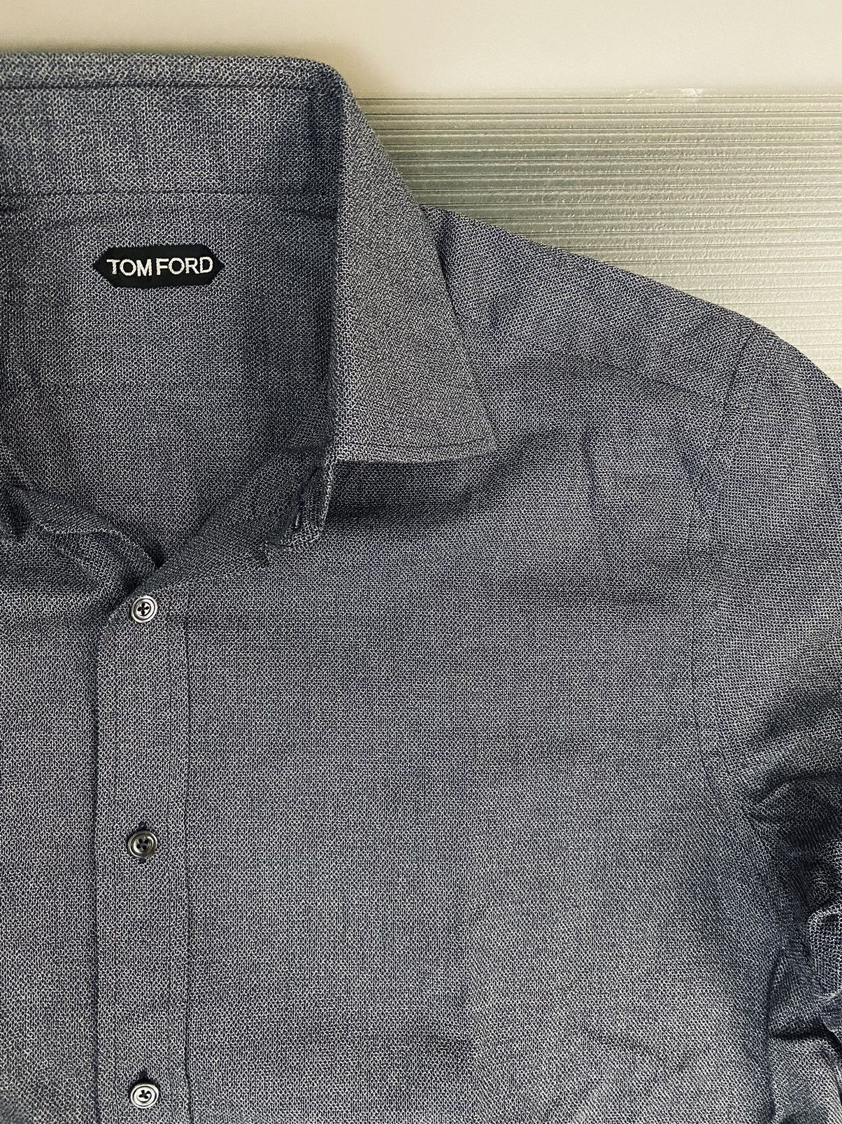 Tom Ford Tom Ford denim blue shirt 18 46e NWOT Size US XXL / EU 58 / 5 - 4 Thumbnail