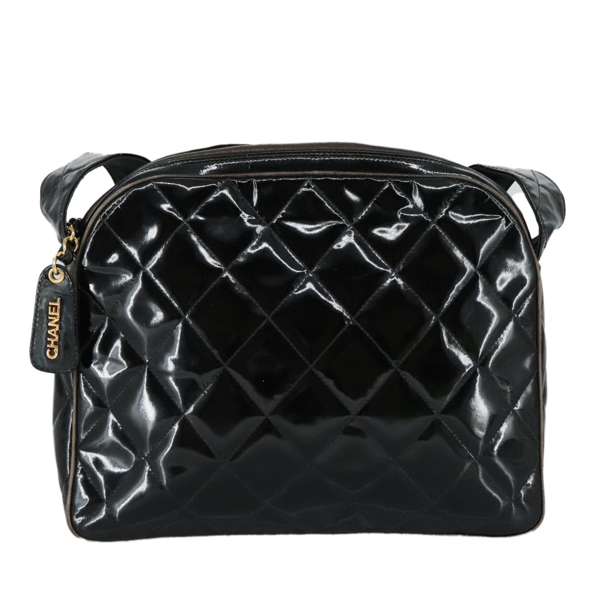 Chanel Matelassé Black Patent Leather Shoulder Bag (Pre-Owned) Size ONE SIZE - 1 Thumbnail