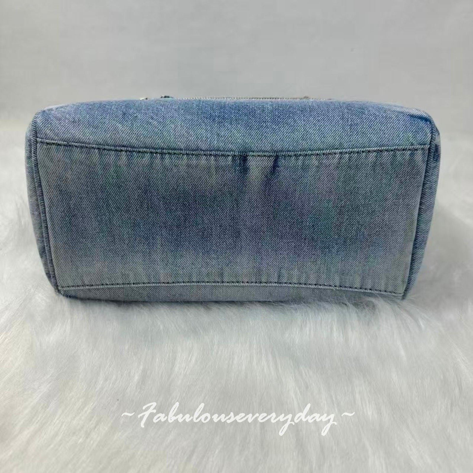 Coach Coach Rowan Satchel Crossbody Loved Denim Charms/Gold/Indigo Size ONE SIZE - 7 Thumbnail