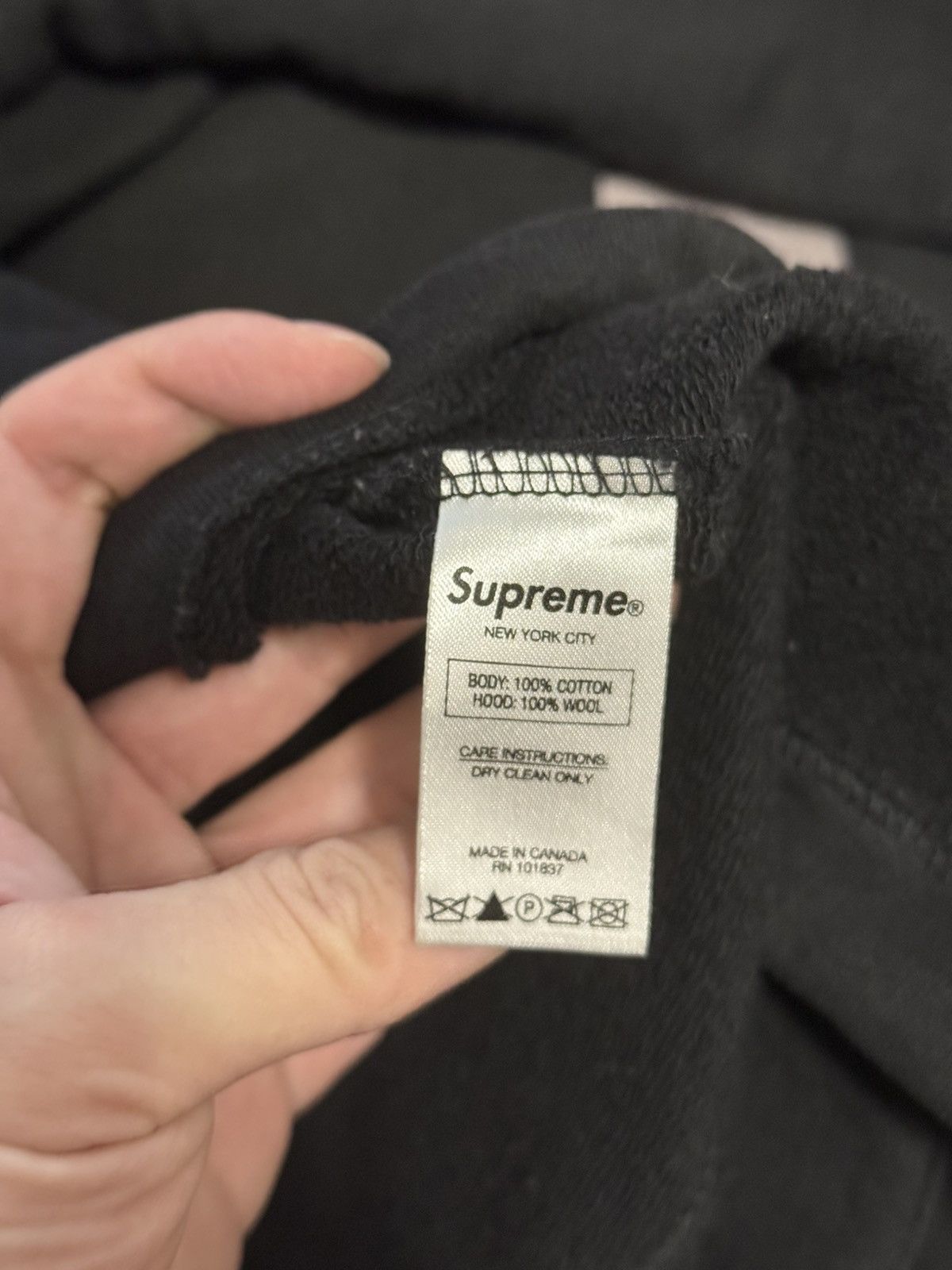Comme des Garcons Supreme cdg black hooded sweatershirt Size US L / EU 52-54 / 3 - 5 Thumbnail