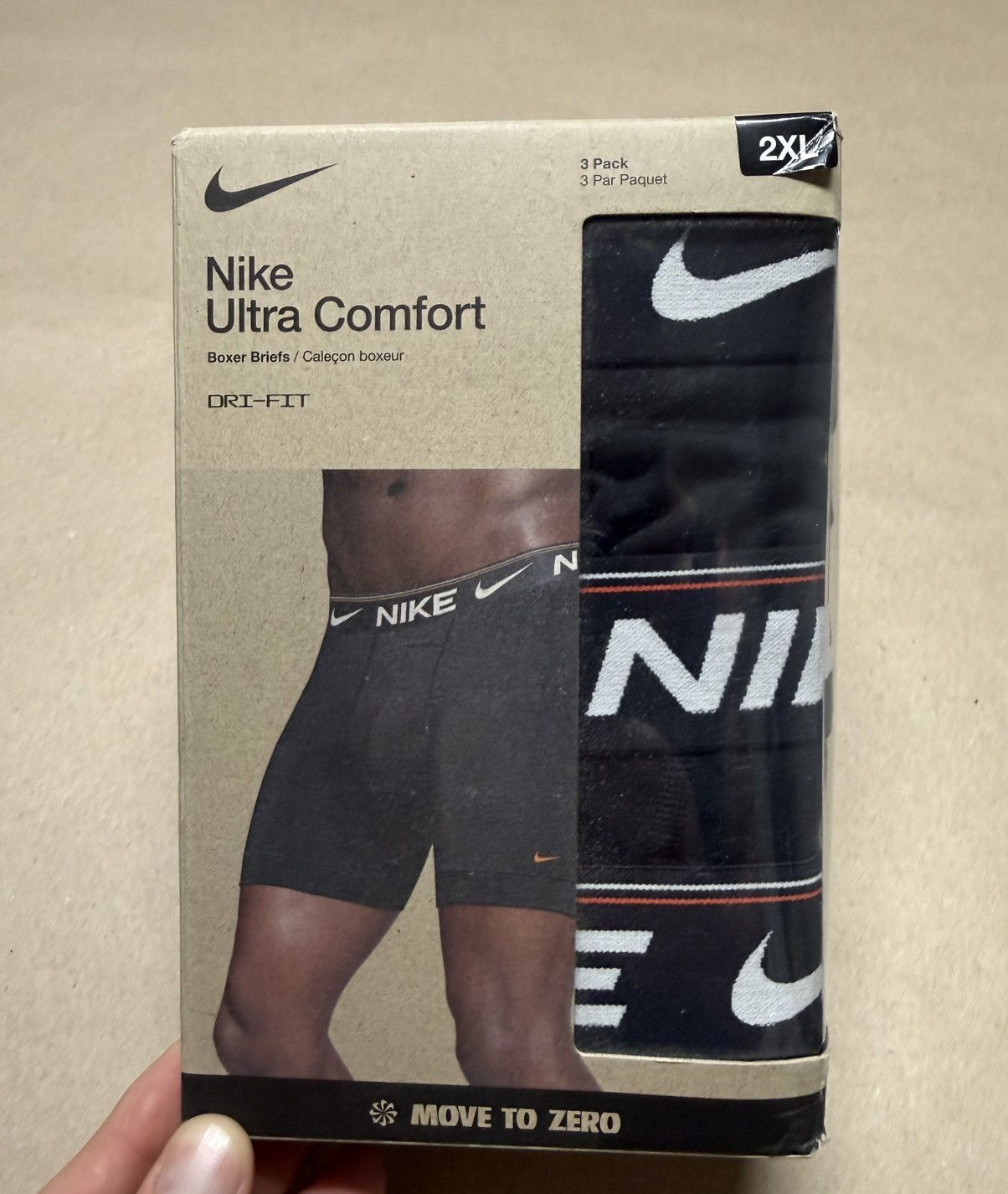 Nike Nike Dri Fit Essential Boxer Brief size XXL Black 3 Pack! Size 38 - 1 Thumbnail