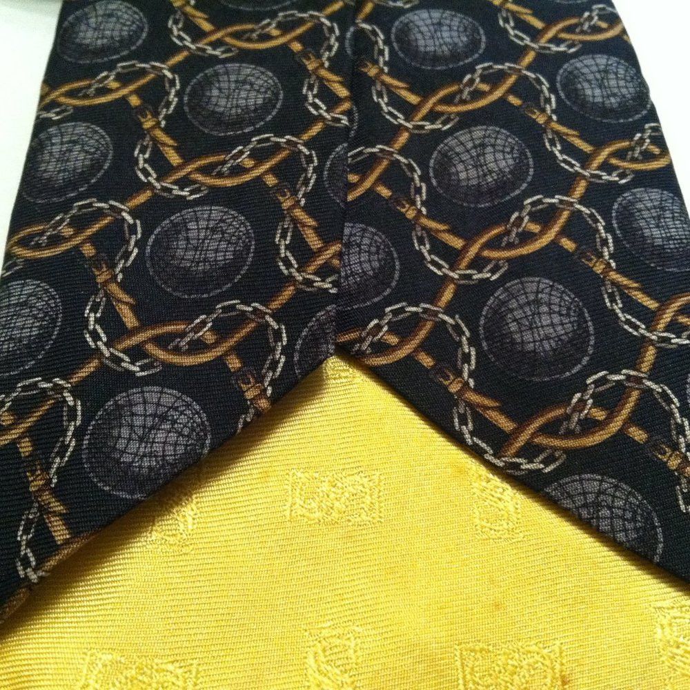 Sulka SULKA MEN'S BLACK 100%SILK TIE 4" x 58" MADE IN FRANCE Size ONE SIZE - 3 Thumbnail