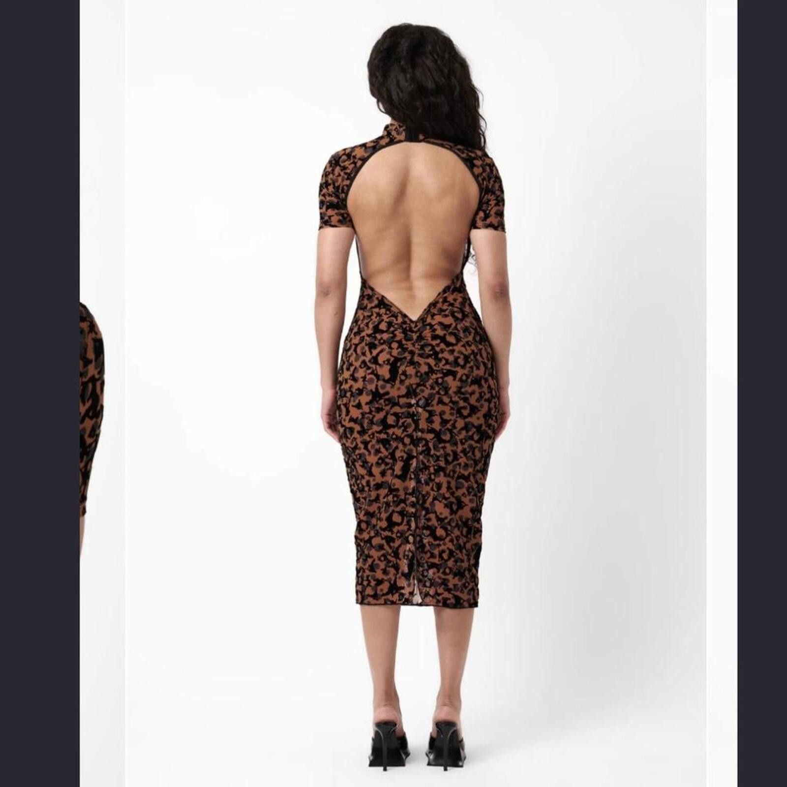 Other Poster Girl - KNOCKOUT DRESS CHESTNUT LEOPARD PRINT Size L / US 10 / IT 46 - 2 Thumbnail