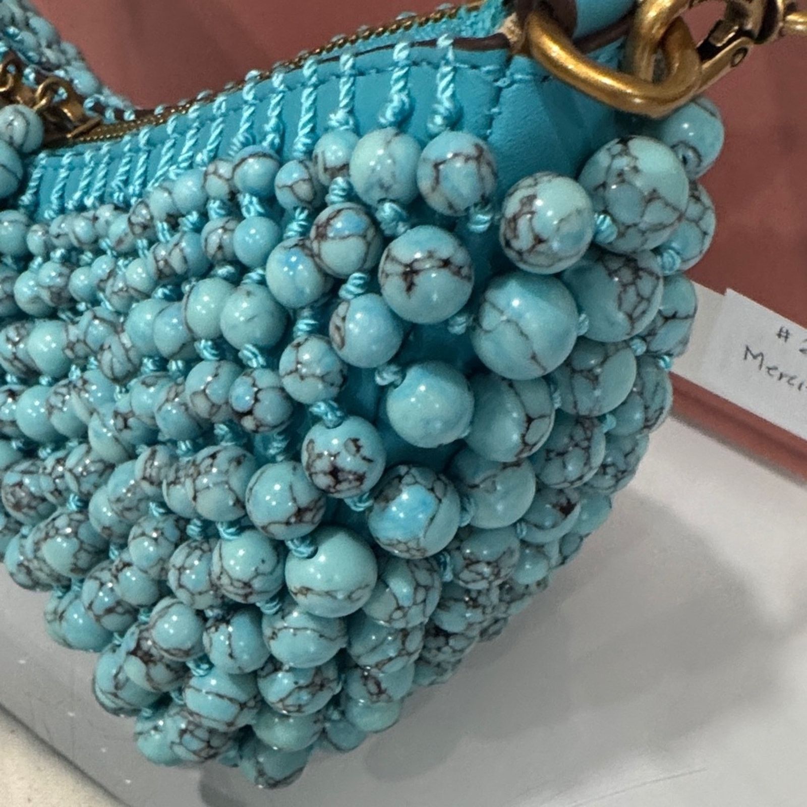 Cult Gaia cult gaia Turquoise Beaded Shoulder Bag-full inclusion Size ONE SIZE - 6 Thumbnail